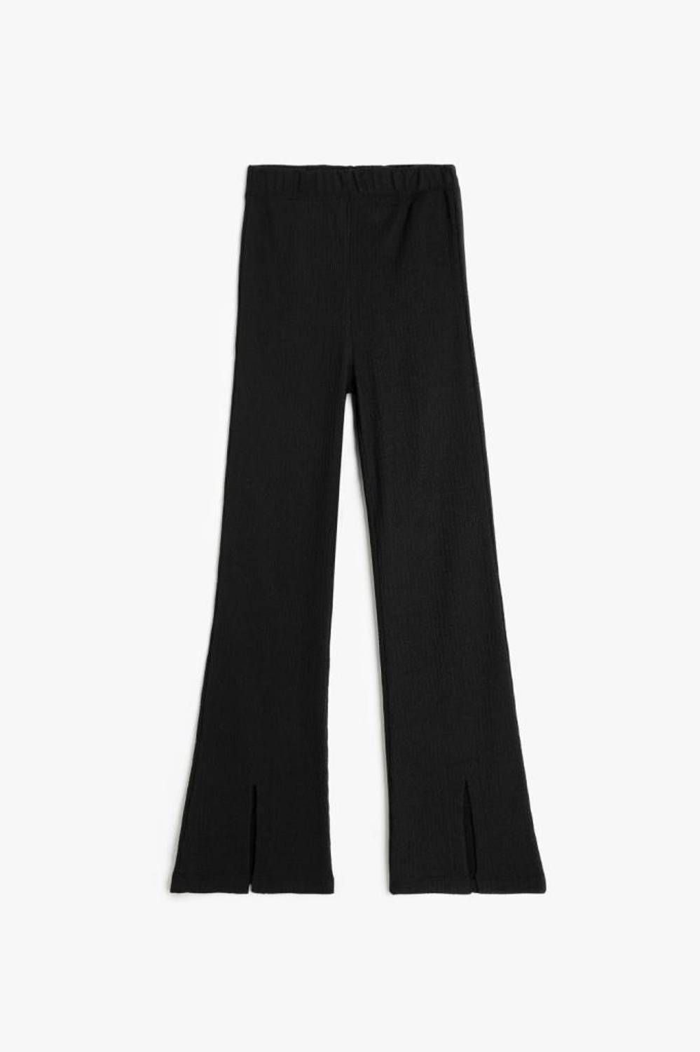 Класичні чорні іспанські штани для дівчинки з еластичним поясом для комфортного щоденного носіння