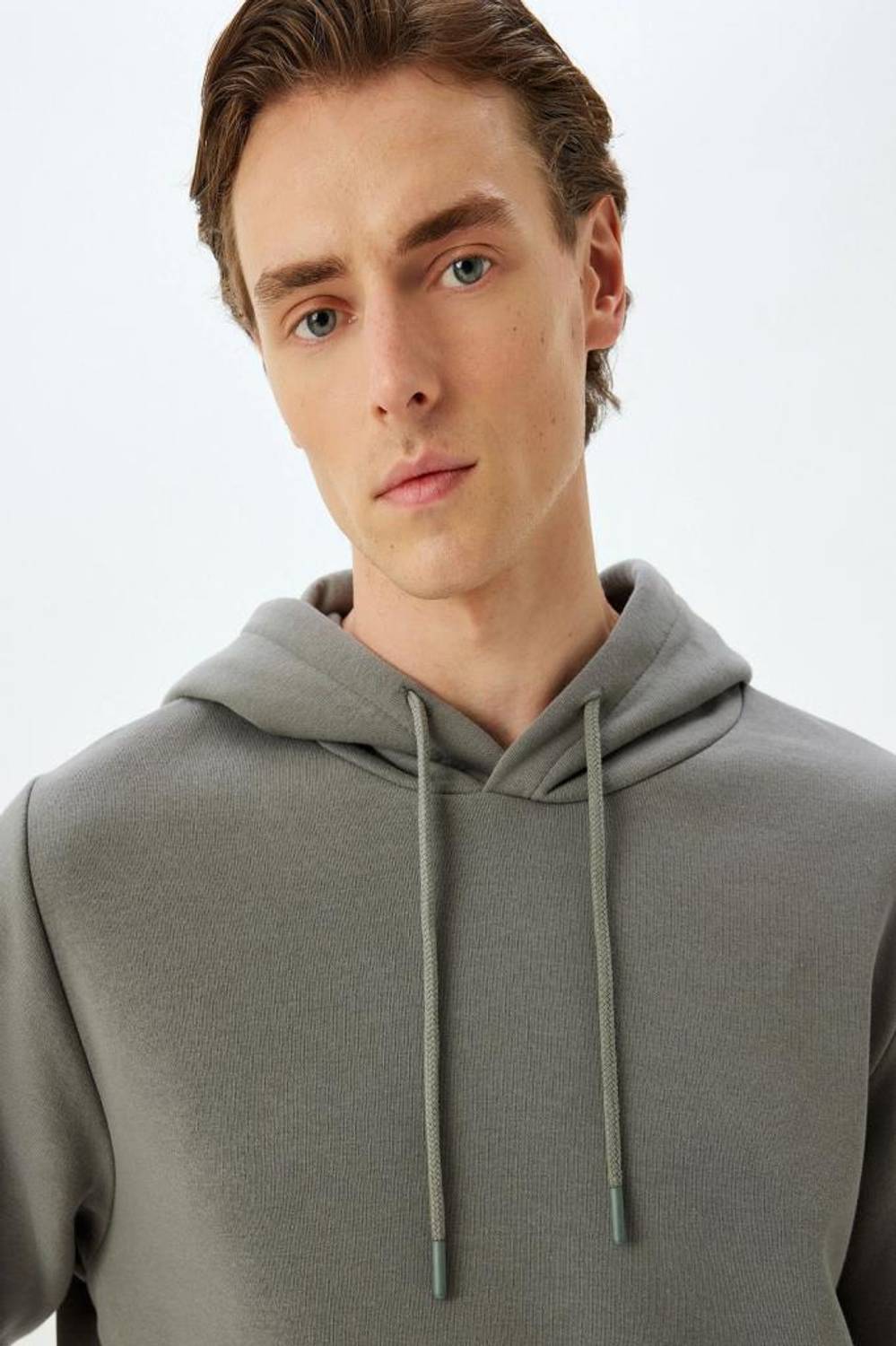 Koton Şardonlu Pamuklu Basic Kapşonlu Sweatshirt