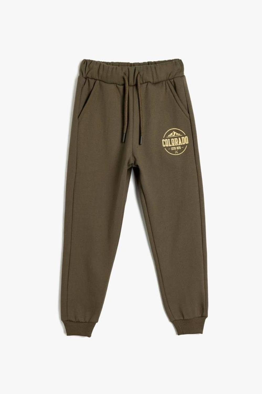 Спортивні штани для хлопчиків Koton з кишенями, зав'язкою на пояс, коледжного принту, комфортні і стильні