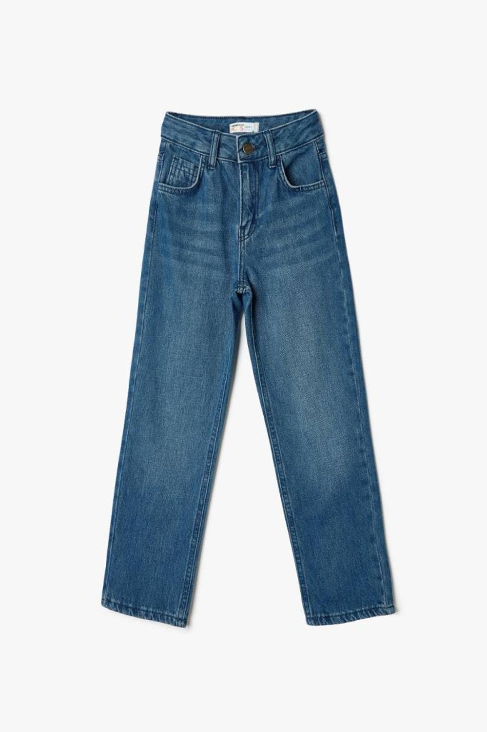 Джинсовые брюки Koton для мальчиков с низкой талией, карманами и кнопками из 100% хлопка, удобные для игр