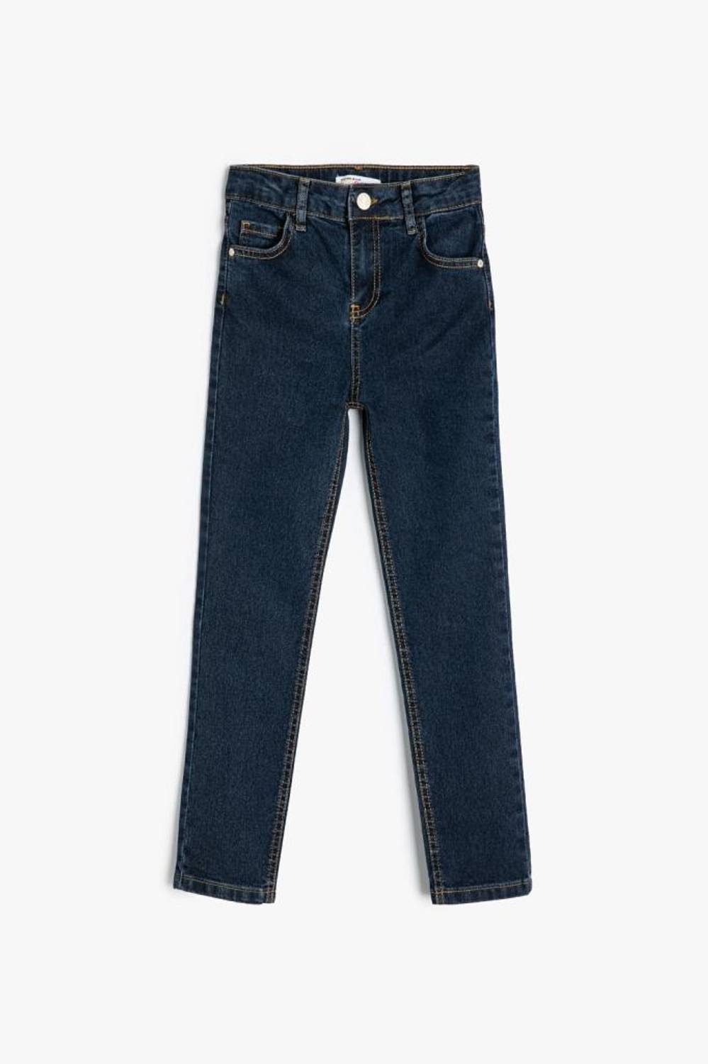 Koton Erkek Çocuk Kot Pantolon Ayarlanabilir Lastikli Pamuklu - Slim Jean