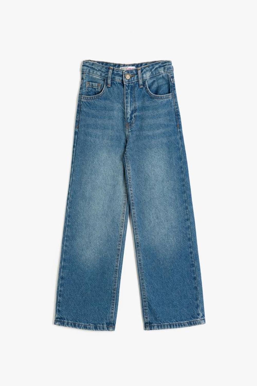 Koton Kız Çocuk Bol Paça Kot Pantolon - Wide Leg Jean