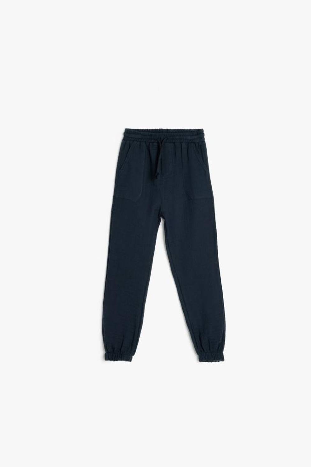 Koton Erkek Bebek Pamuklu Beli Bağlamalı Cep Detaylı Basic Müslin Jogger Pantolon
