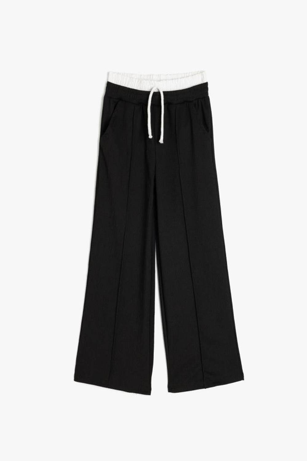 Koton Kız Çocuk Cepli Çift Bel Detaylı Beli Lastikli Basic Pantolon