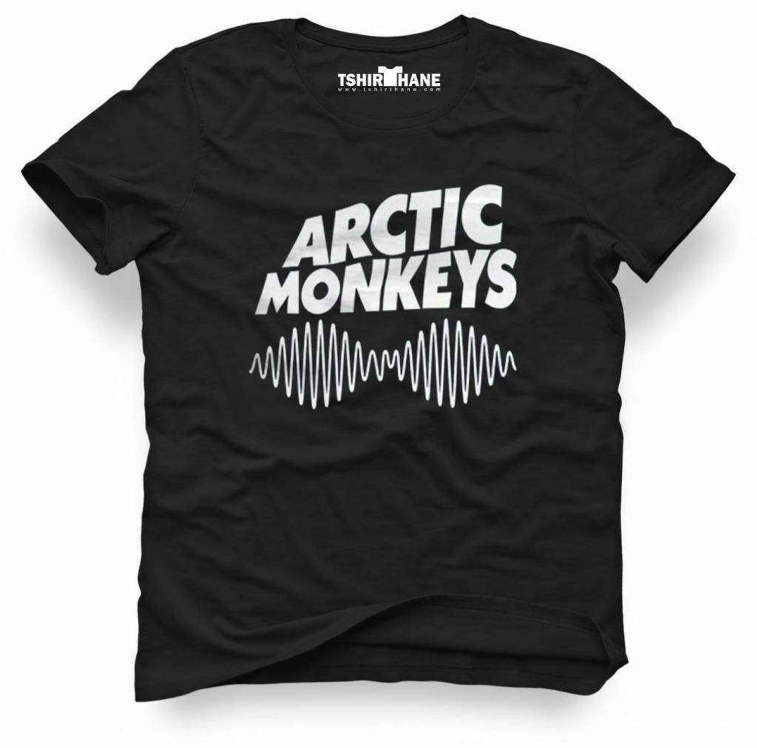 تي شيرت رجالي مطبوع عليه موسيقى الروك المعدنية والقرود القطبية الشمالية من Tshirthane