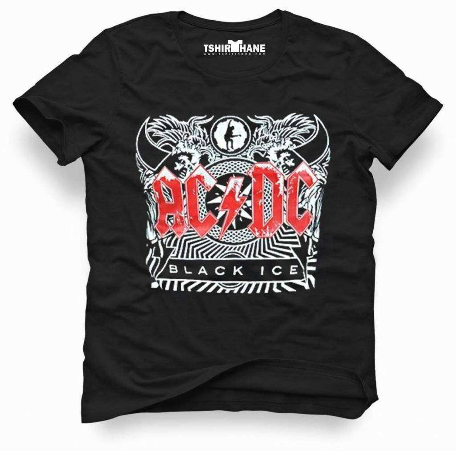 Футболка AC/DC Black Ice для мужчин, черная, узкий крой, рок-метал, различные размеры S, M, L, XL, 2XL, 3XL