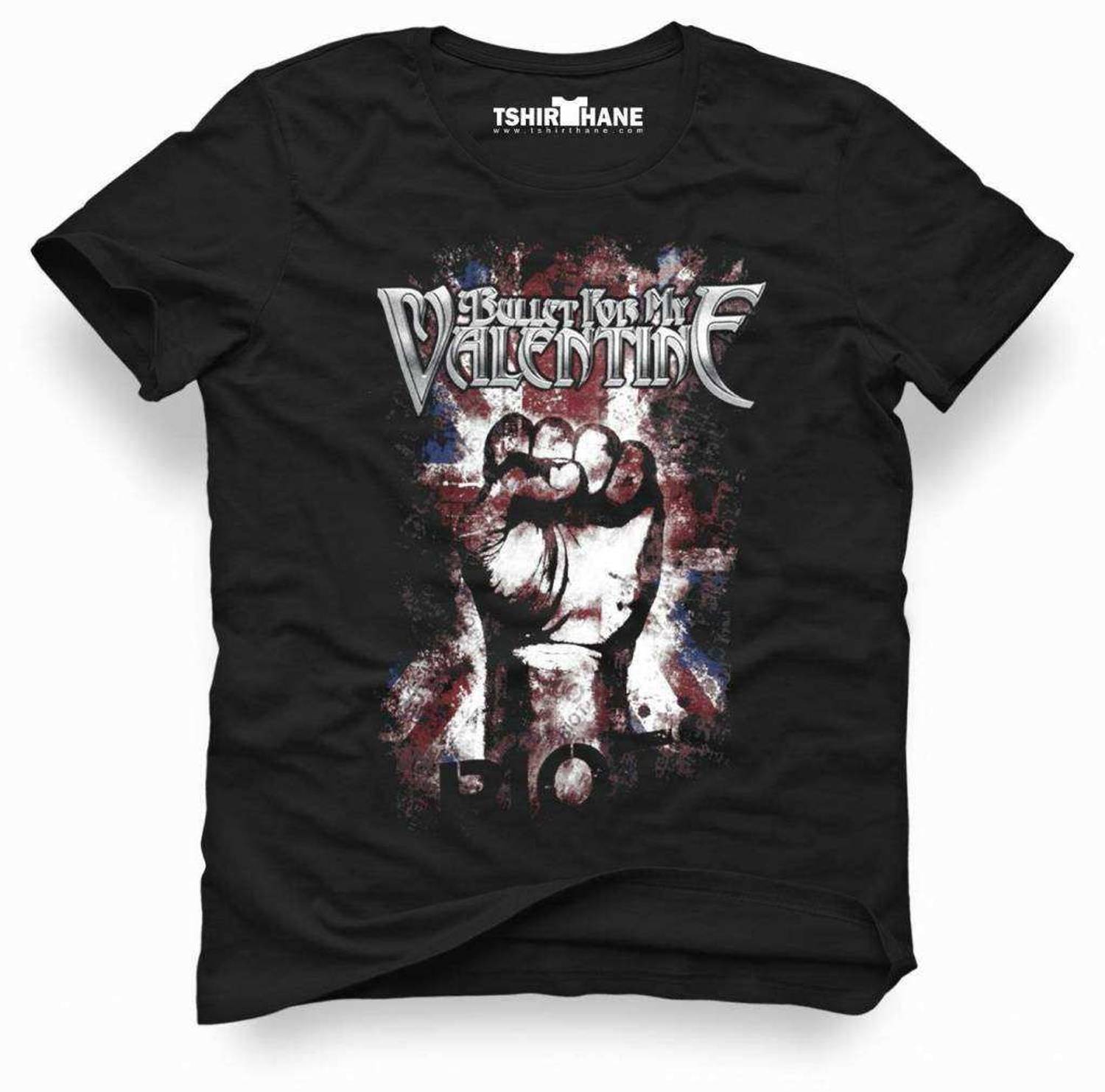 Футболка мужская Slim Fit с принтом Bullet For My Valentine, рок-метал, черная, доступные размеры: S, M, L, XL, XS