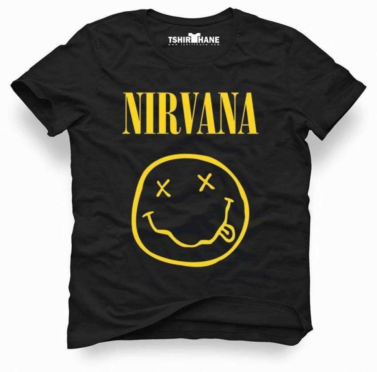 Футболка Nirvana Rock Metal с принтом для мужчин, узкий крой, slim fit, черный цвет, доступные размеры: S, M, L, XL, XS