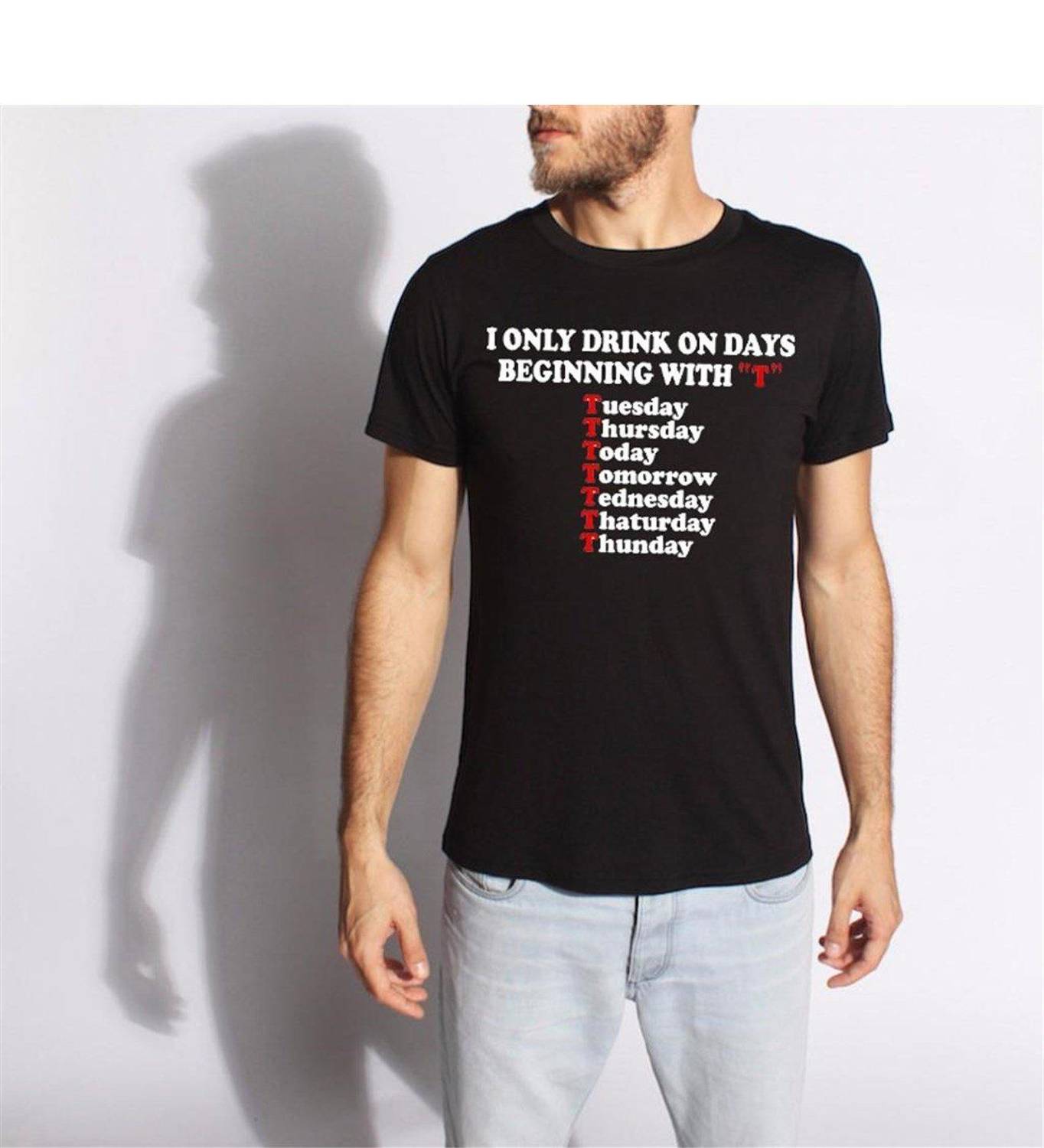 Футболка Tshirthane Drink On Days с комиксным принтом, узкая модель, черная, размеры: S, M, L, XL, XXL