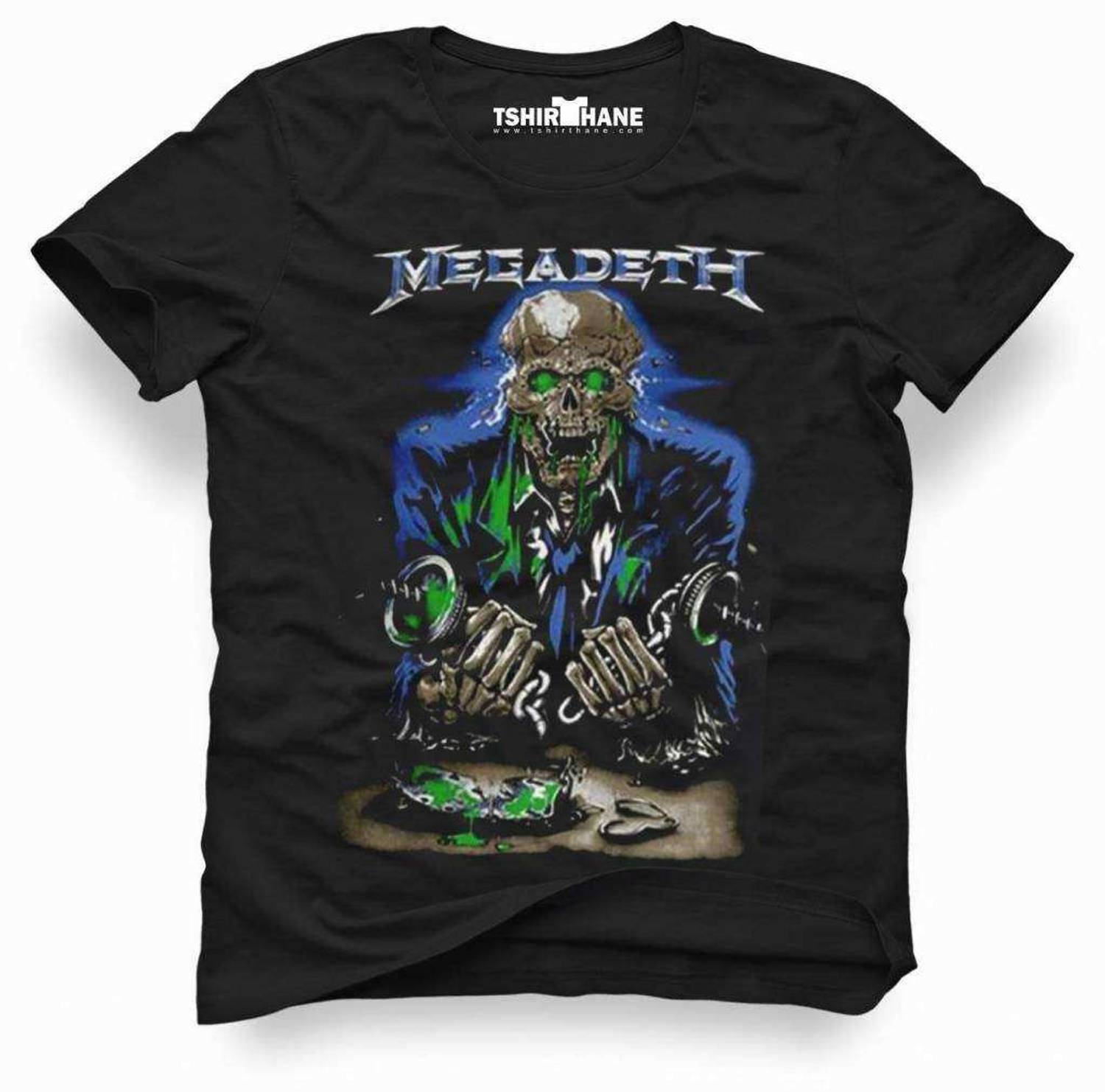 Футболка Megadeth Rock Metal, узкий крой, черная, доступна в размерах S, M, L, XL, XXL, для настоящих поклонников металла