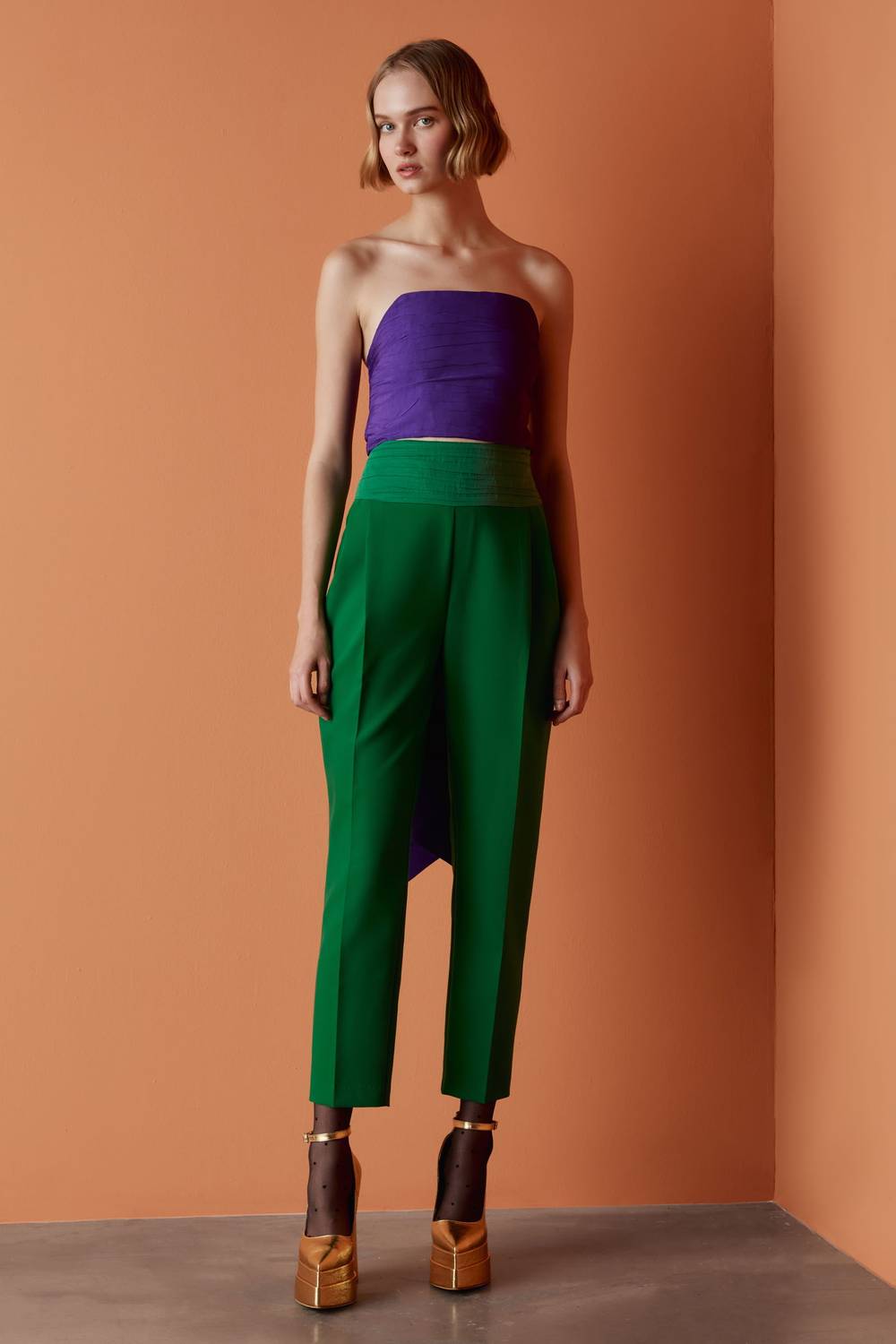 Блуза Mor Mert Aslan без бретелей з рюшами, розмір S, XS, M, 100% поліестер, стиль від MAVI