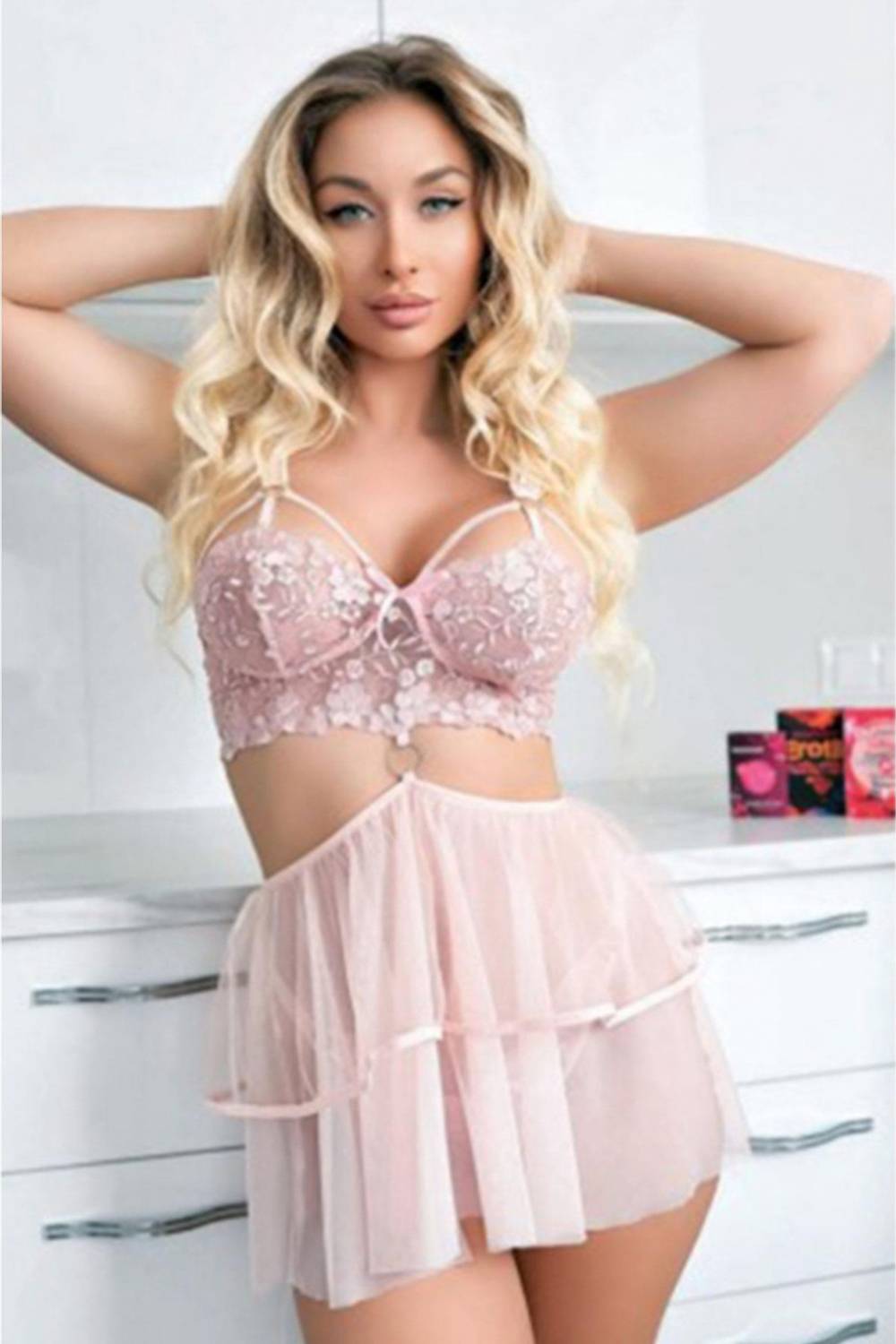 Женская фантазийная ночная рубашка Nightlight 1074, 90% полиэстер, 10% лайкра, отечественное производство, без вредных материалов