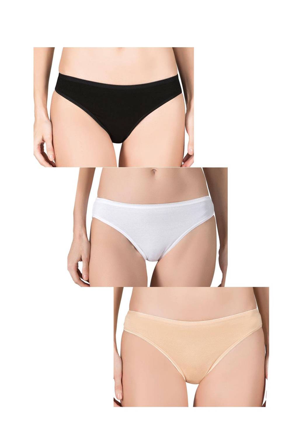 Женские трусики Kompedan 3 шт, высокое качество, вискоза, 47% хлопок, 47% модал, 6% эластан, местное производство, без вредных материалов