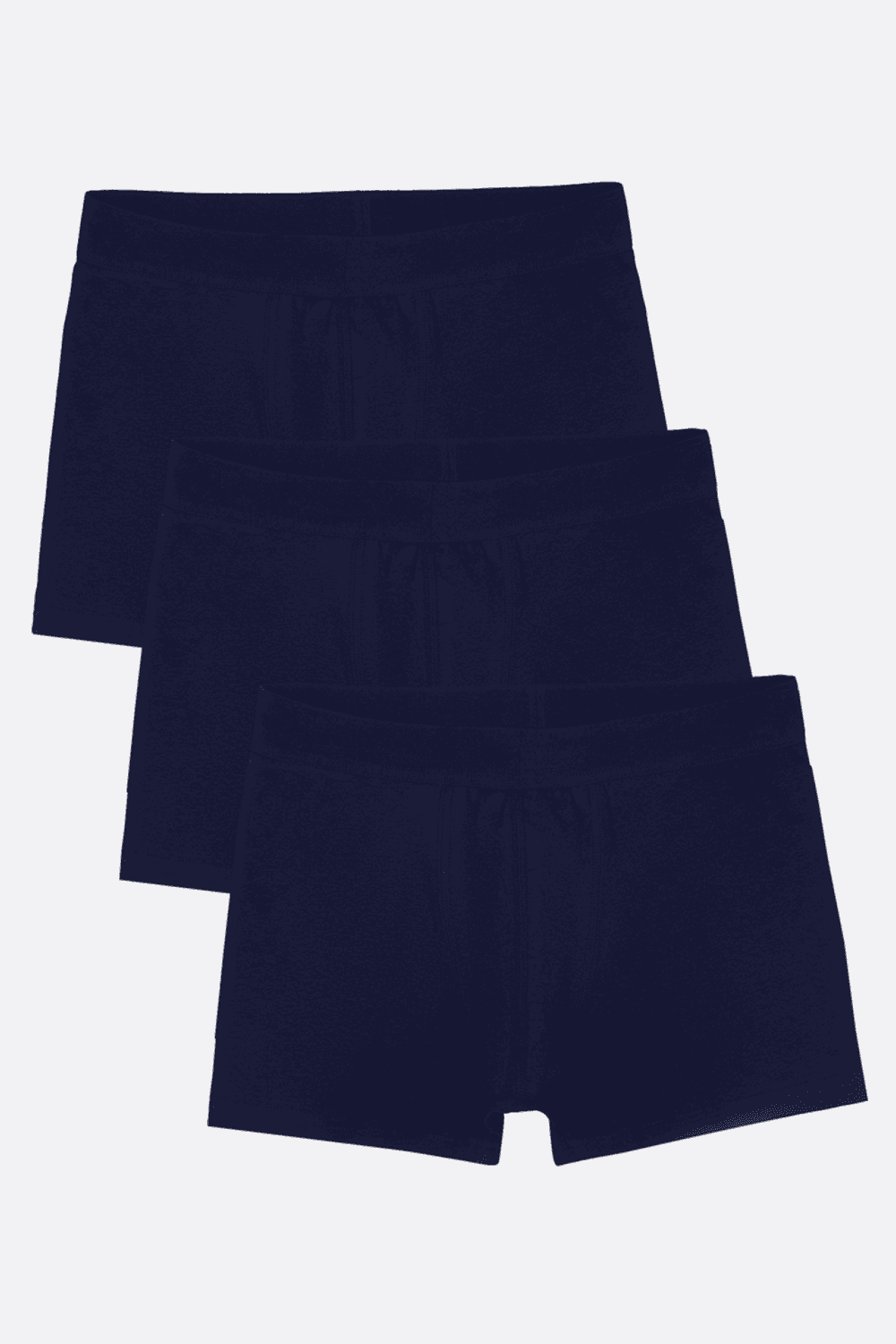 شورت بوكسرج من قطن ولِيكر للرجال ثلاثي القطع بلون أزرق غامق مقاس م