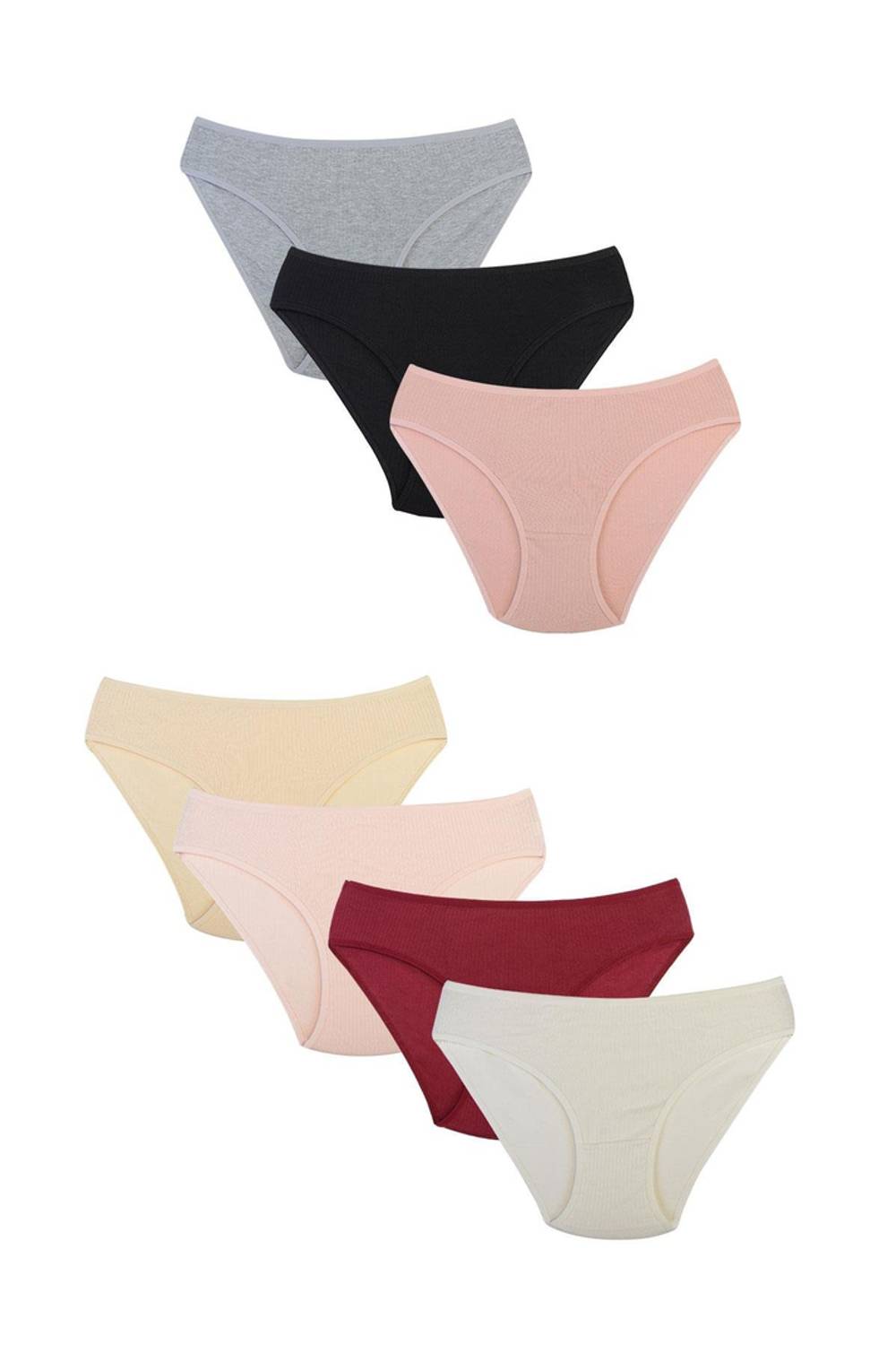 Жіночі бавовняні сліпи 7 штук, 95% бавовна, 5% еластан, безпечні для здоров'я, місцеве виробництво, різноманітні кольори