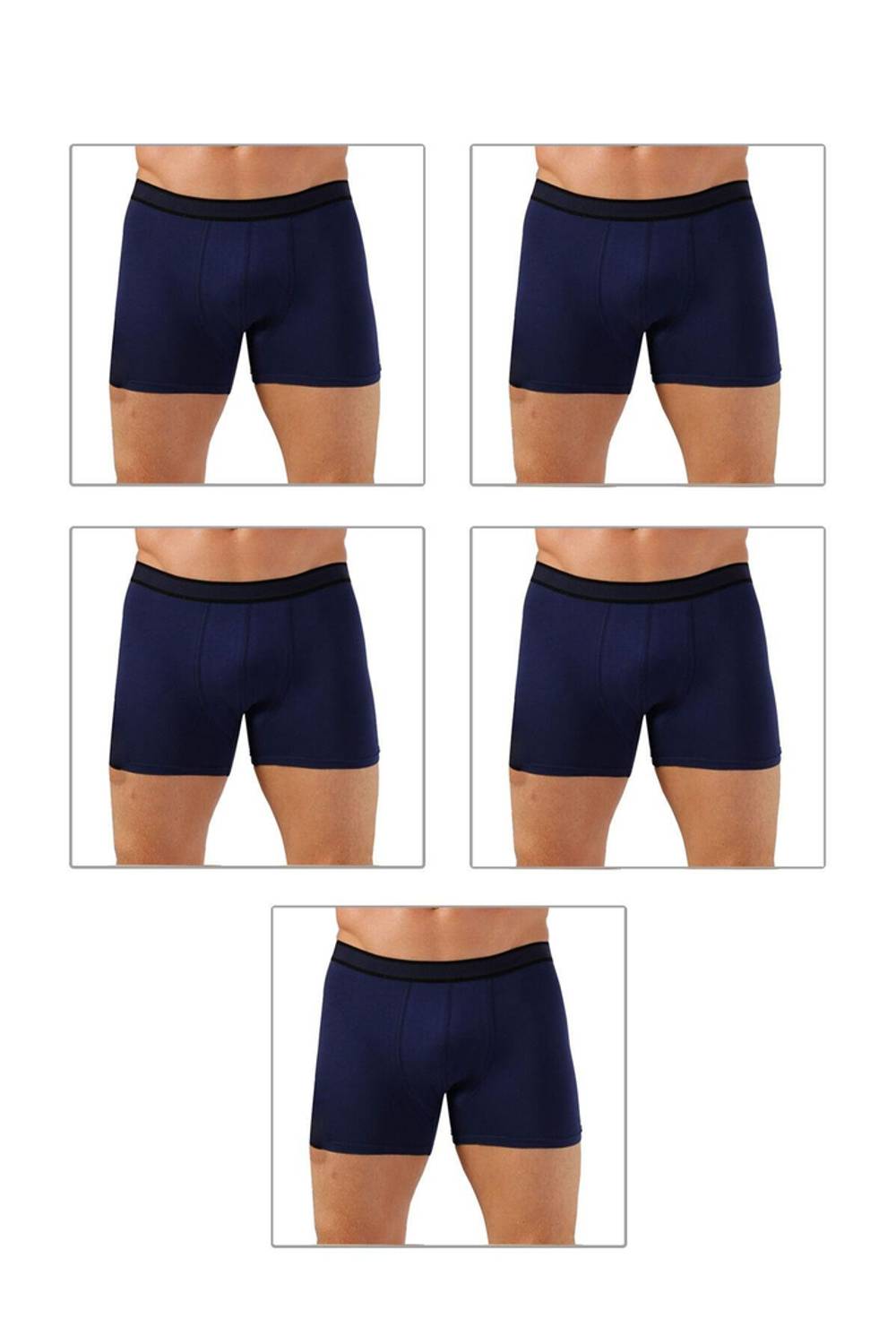 Боксёры мужские из хлопка с эластаном, пакет из 5 штук, размер S, M, L, XXL, бренд Underwear