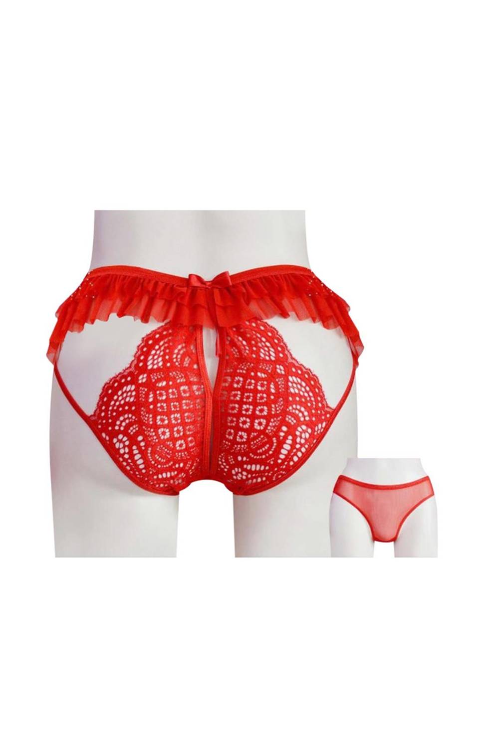 Бикини с открытой центральной частью на верхней тюлевой ленте, модель Папатя 5209, 95% полиэстер, 5% эластан, для женщин, размеры 38-40.