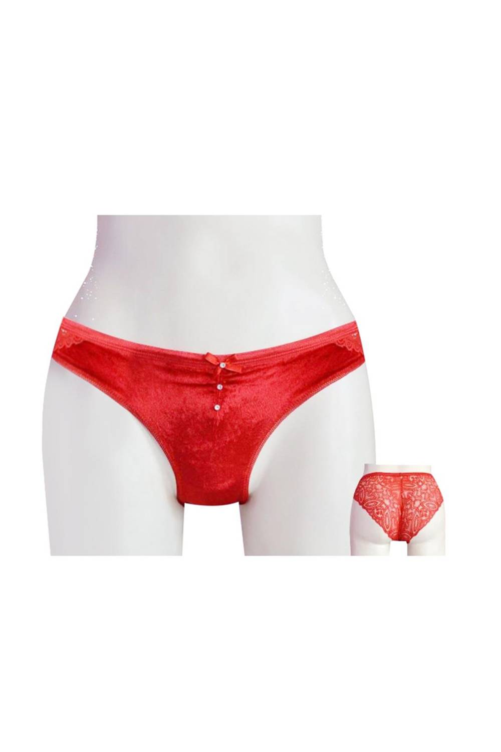 Жіночий бікіні з передньою оксамитовою частиною та мереживними задніми бретелями, розмір 38-40, безпечні матеріали, оригінальна упаковка