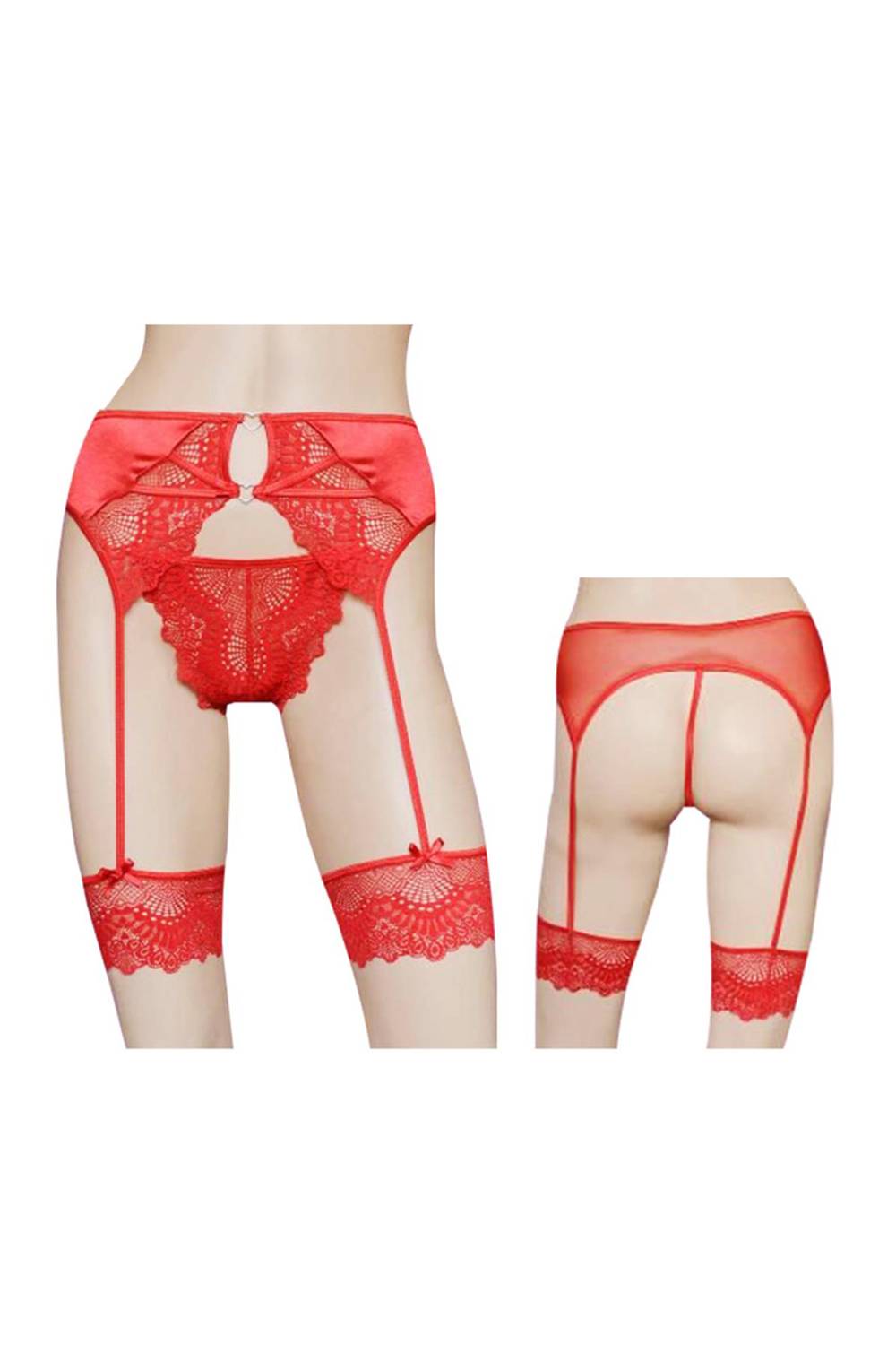 جوارب نسائية مزينة بقلب أمامي وشريط جانبي مع قماش خلفي شفاف | بباتيا 5200, 95% بوليستر 5% إليستين, مقاس 38-40