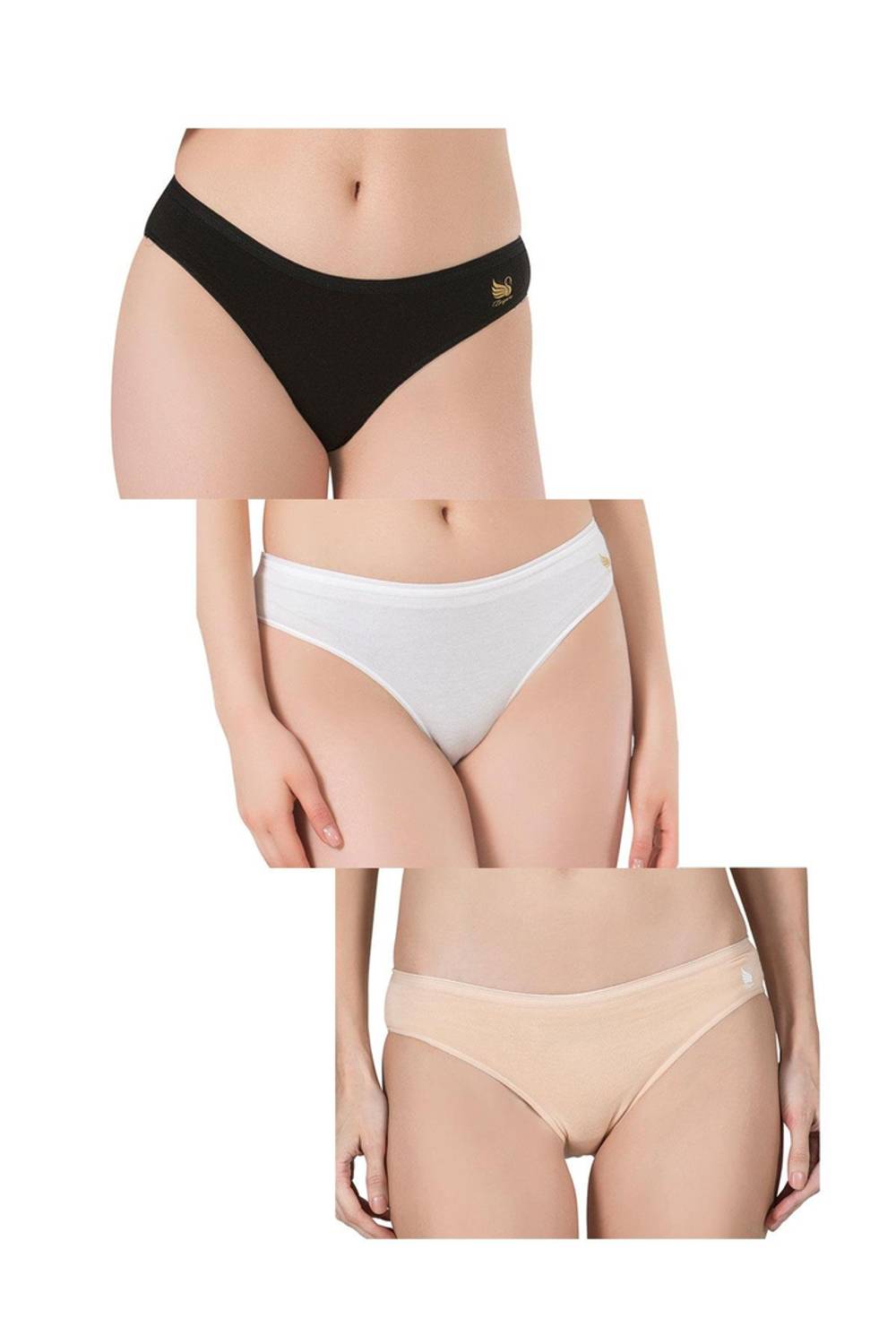 Жіночі три комплекти високоміцних сліпів Kompedan з модалу та бавовни, %47 бавовна, %47 модал, %6 еластан, вироблено в Туреччині