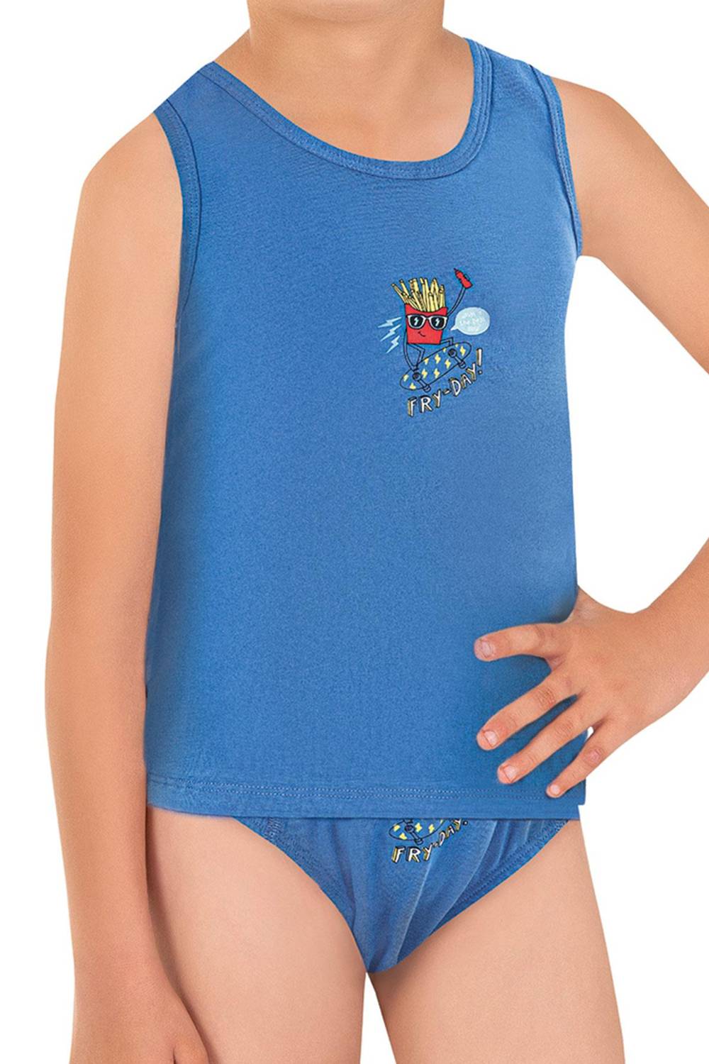 Комплект нижньої білизни для хлопчиків з еластаном Özkan 32024, 95% бавовна, 100% вітчизняний, без шкідливих матеріалів, розміри 3-12 років