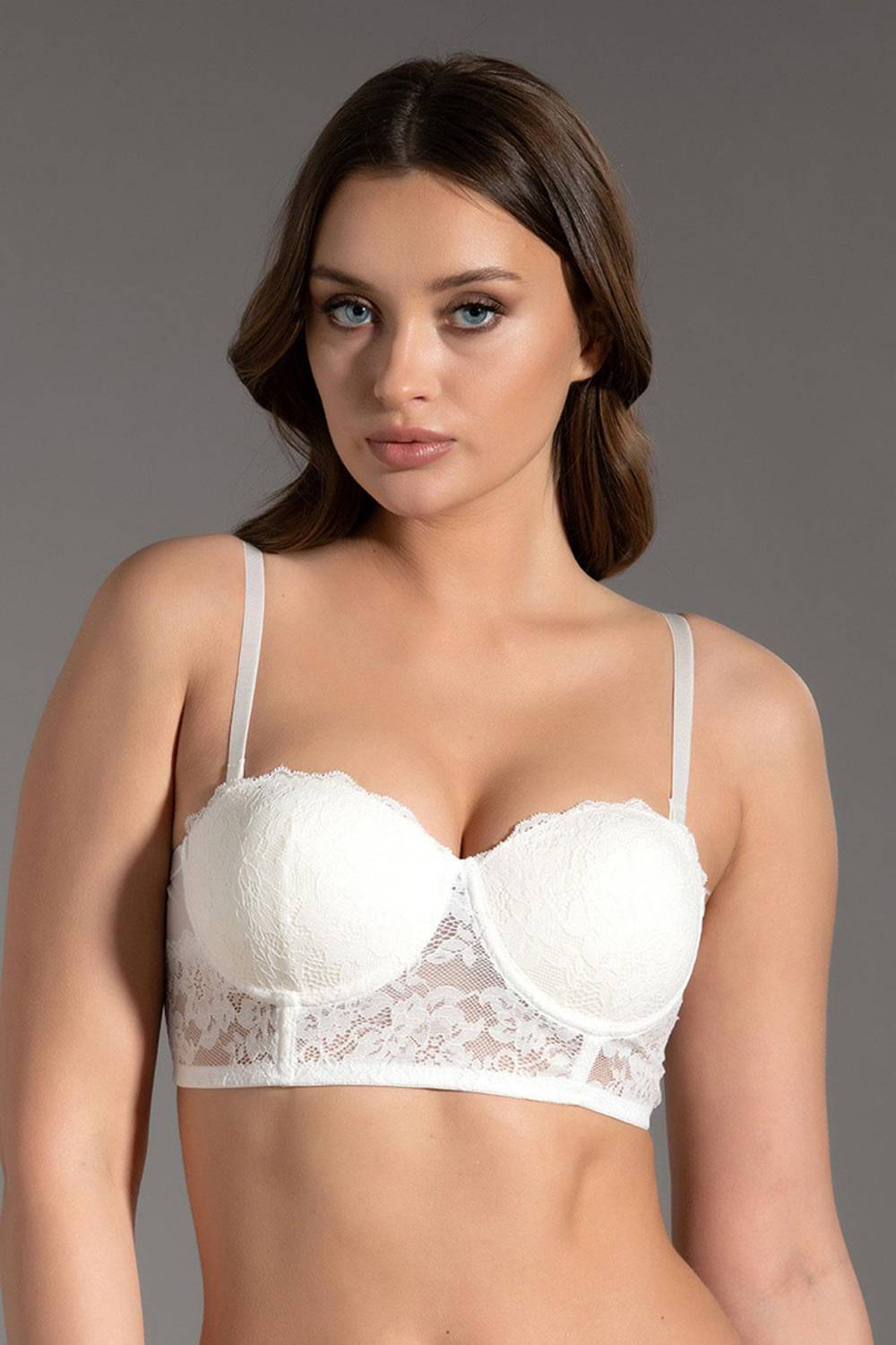 Дантелевый бюстгальтер с поддержкой | Новый бра 5120, 90% полиамид, 10% полиэстер, местное производство, безвредные материалы, размеры 90, 80, 85