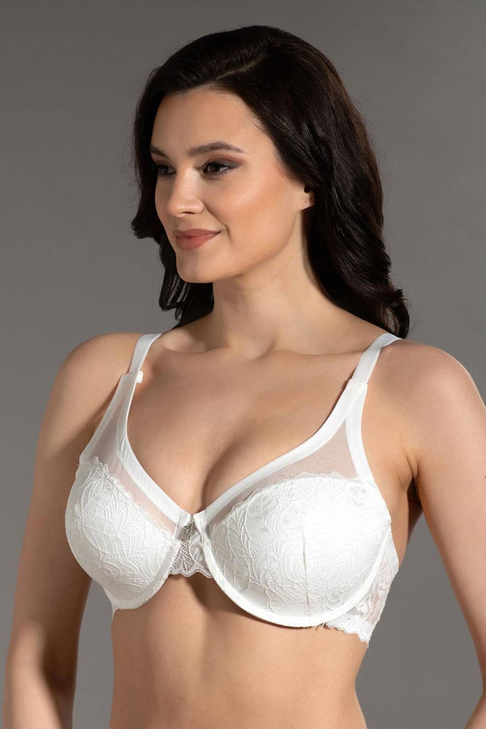 Жіночий безкаркасний бюстгальтер C Cup екру, модель 4020, якісний, 90% поліамід, 10% поліестер, без шкідливих матеріалів