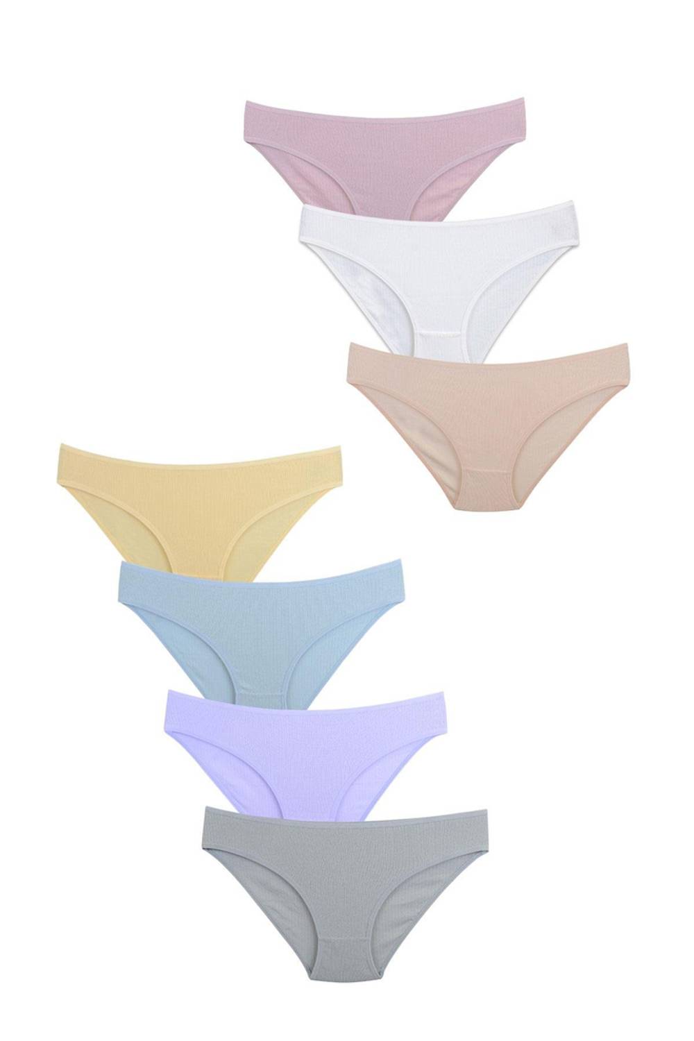 Жіночі трусики з еластичного бавовняного матеріалу 7 штук, розмір L-XL, 95% бавовна, 5% еластан, безпечний для здоров'я, українське виробництво