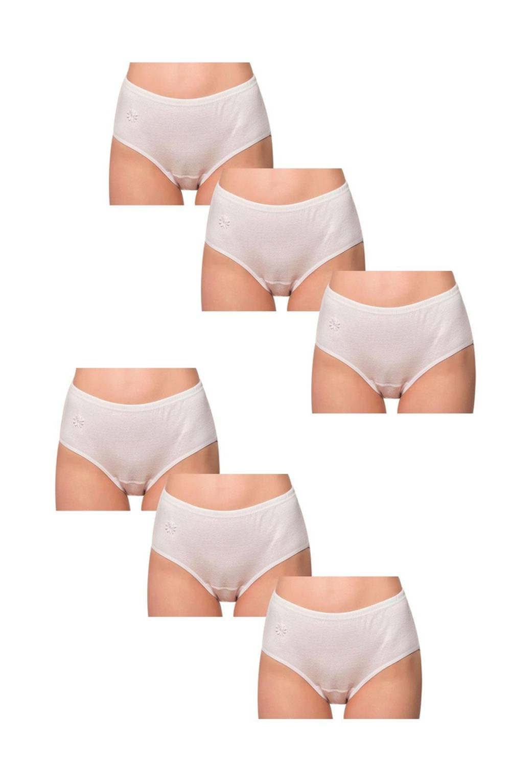 شورتات نسائية عالية الخصر مرنة قطنية حزمة 6 قطع من علامة ملابس داخلية