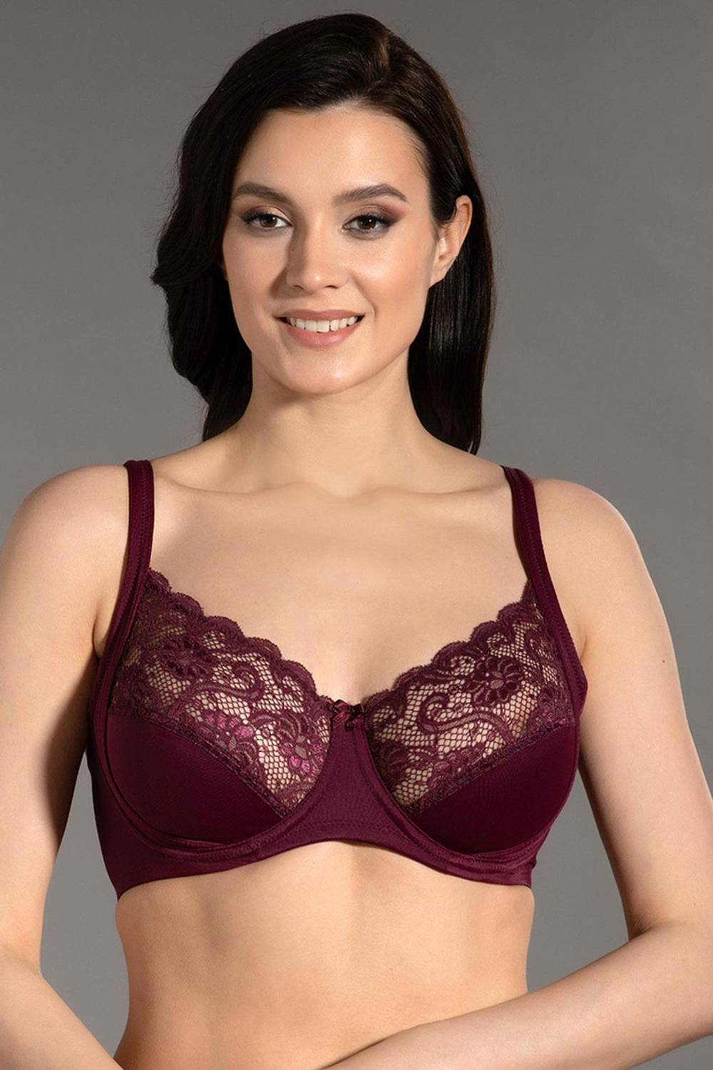 سوتيان بحجم C مزين بالدانتيل ومقوي | New Bra 6000، مصنوع من %90 بولياميد %10 بوليستر، مناسب للنساء بجميع المقاسات 100، 90، 95، 85