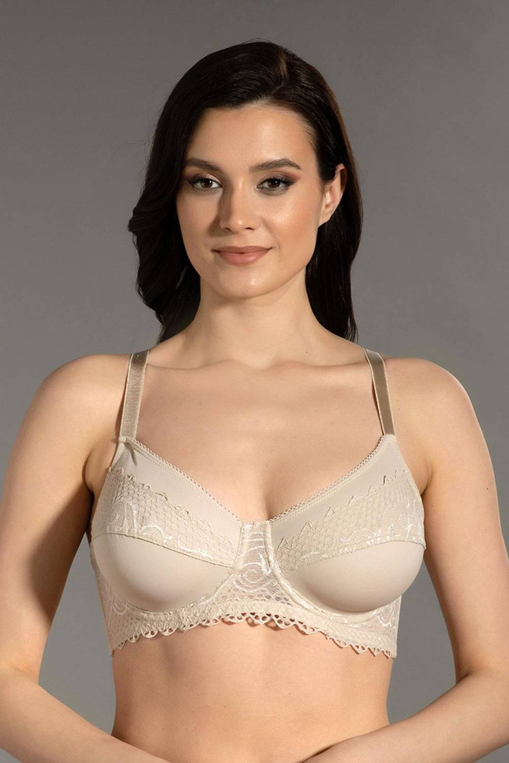 С кружевным декором корригирующий бюстгальтер размер C | Новая коллекция 8110, 90% полиамид, 10% полиэстер, для женщин