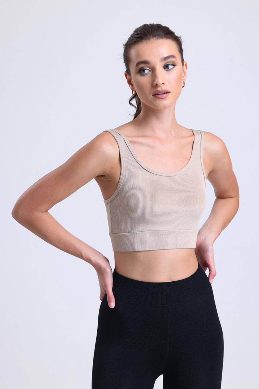 Кроп-топ з фітилем Kompedan | Спортивний бюстгальтер для жінок S/M та M/L