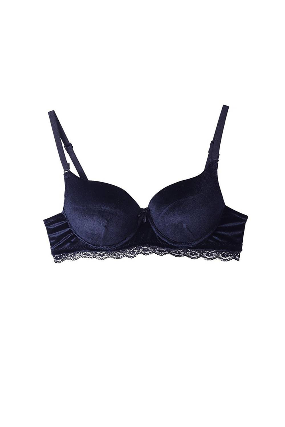 Купальник с поддержкой из велюра черный | 687, 80% полиамид, 20% эластан, без вредных материалов, размеры 85, 90, для женщин