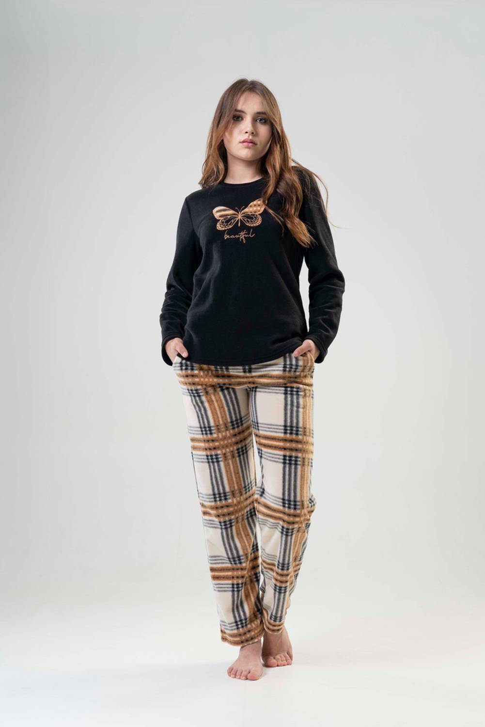 Піжама для жінок Kompedan, довгий рукав, 100% поліестер, українське виробництво, оригінальна упаковка, без шкідливих матеріалів, розмір S