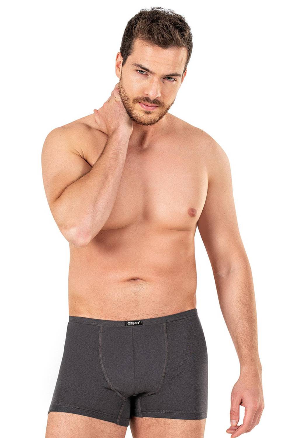 Мужские боксеры из хлопкового модала, антрацитовые, комфортная посадка, дышащий и эластичный материал, идеально подходят для повседневной носки