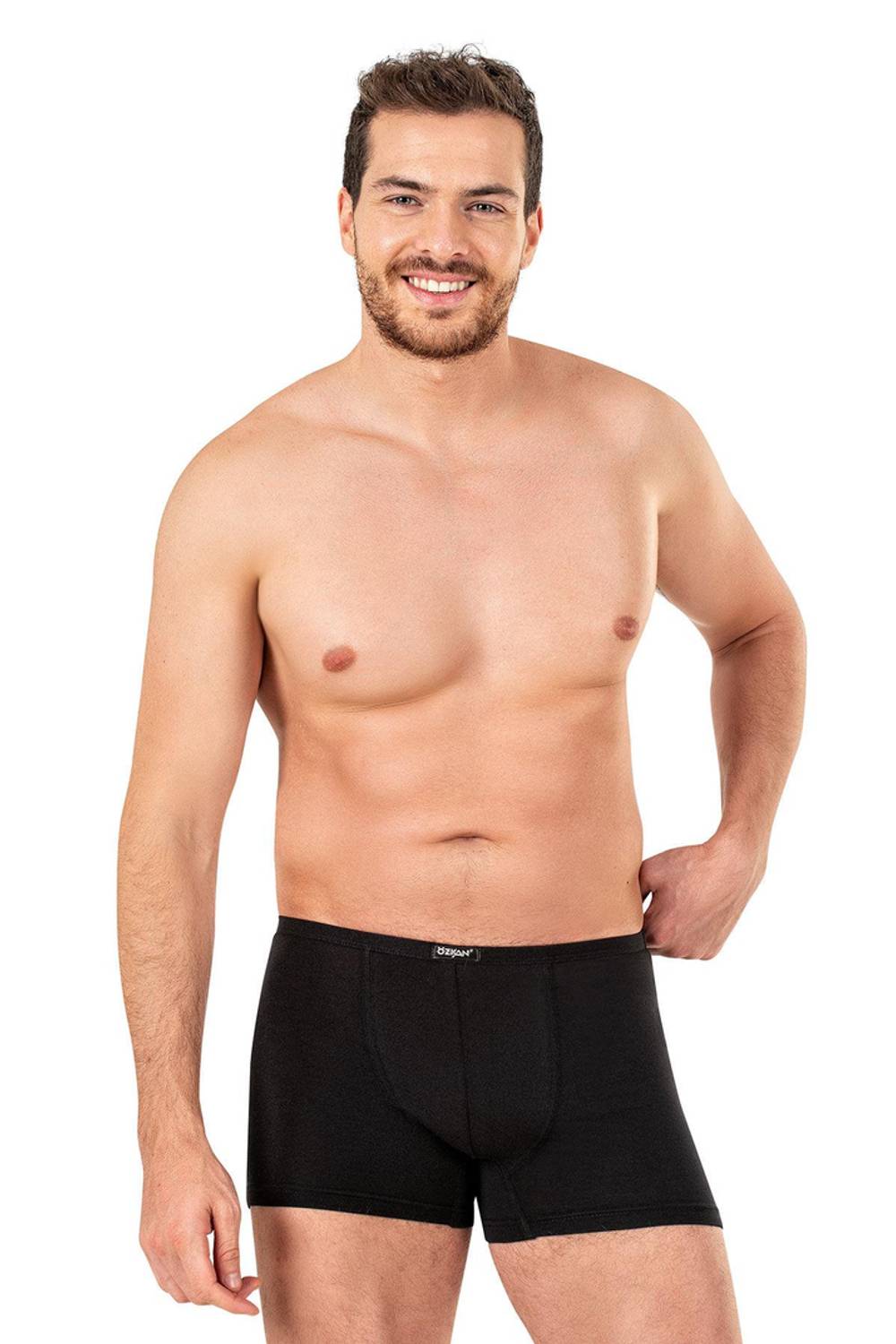 Чоловічі боксери з бавовни та модалу | Чорний K11897, натуральний матеріал, м'яка та еластична тканина, комфортний крій, дихаючі та зносостійкі