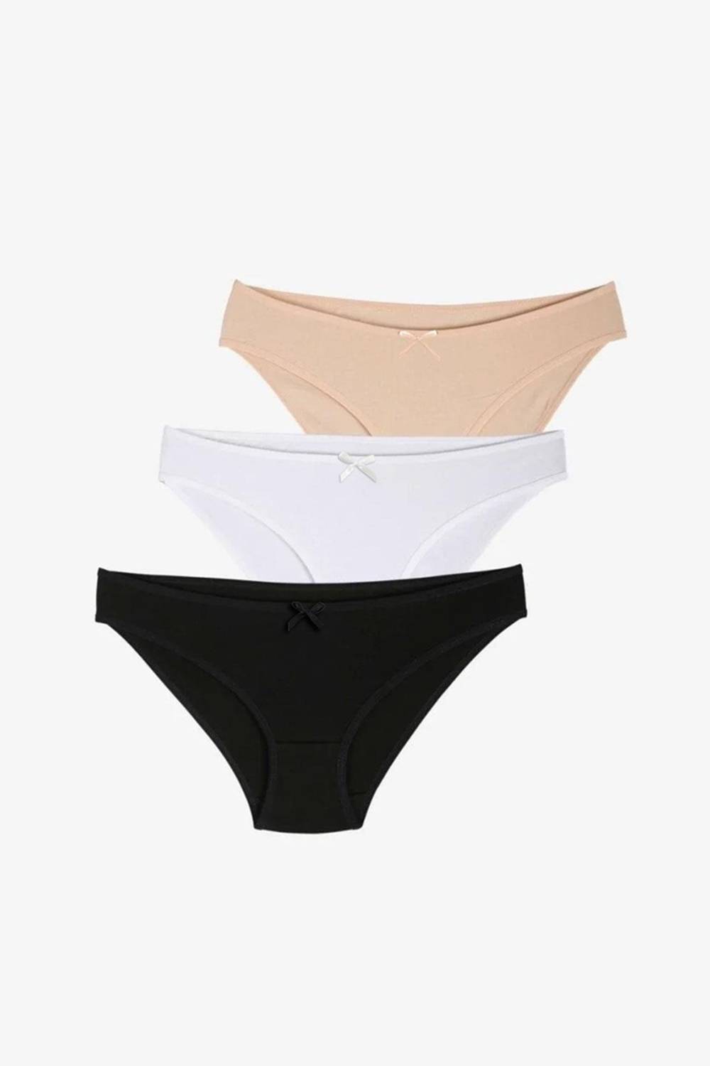 حزمة داخلية نسائية مكونة من 3 قطع قطنية | أوزكان 25805 