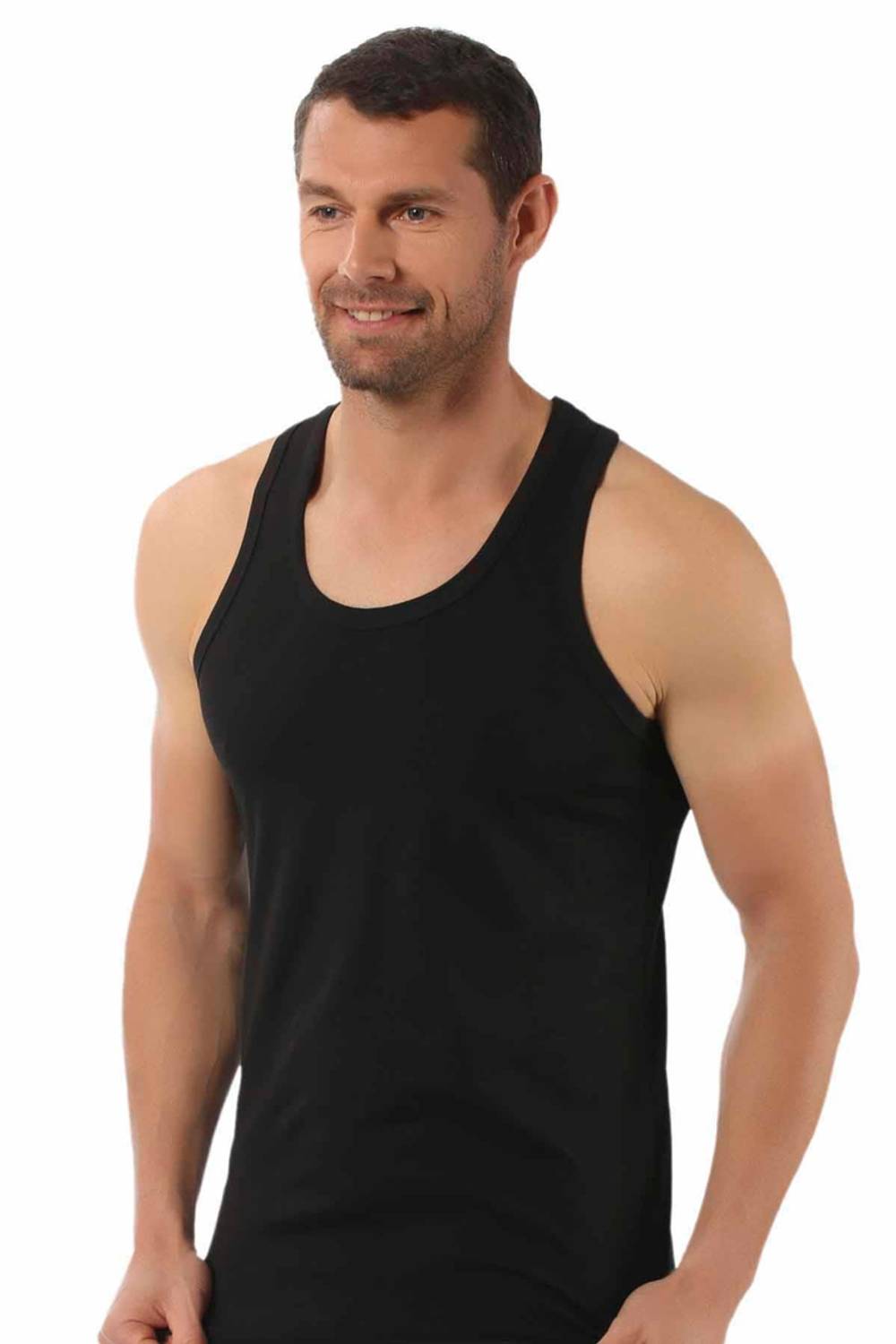 أطقم رياضية للرجال من كوماتيدان | تي شيرت ضيق أسود مصنوع من القطن المرن، متاح بمقاسات متنوعة، مريح وتمتص الرطوبة