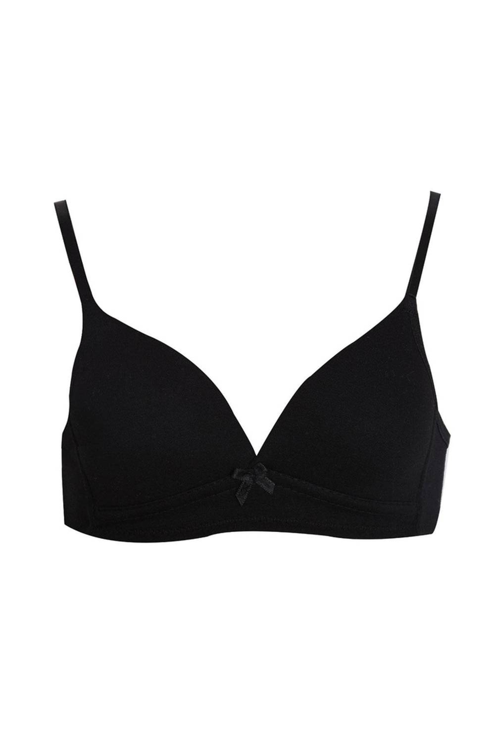 Бавовняний бюстгальтер для дівчаток | Чорний 80050, м'яка та еластична тканина, не обмежує рухи, дихаючий та довговічний