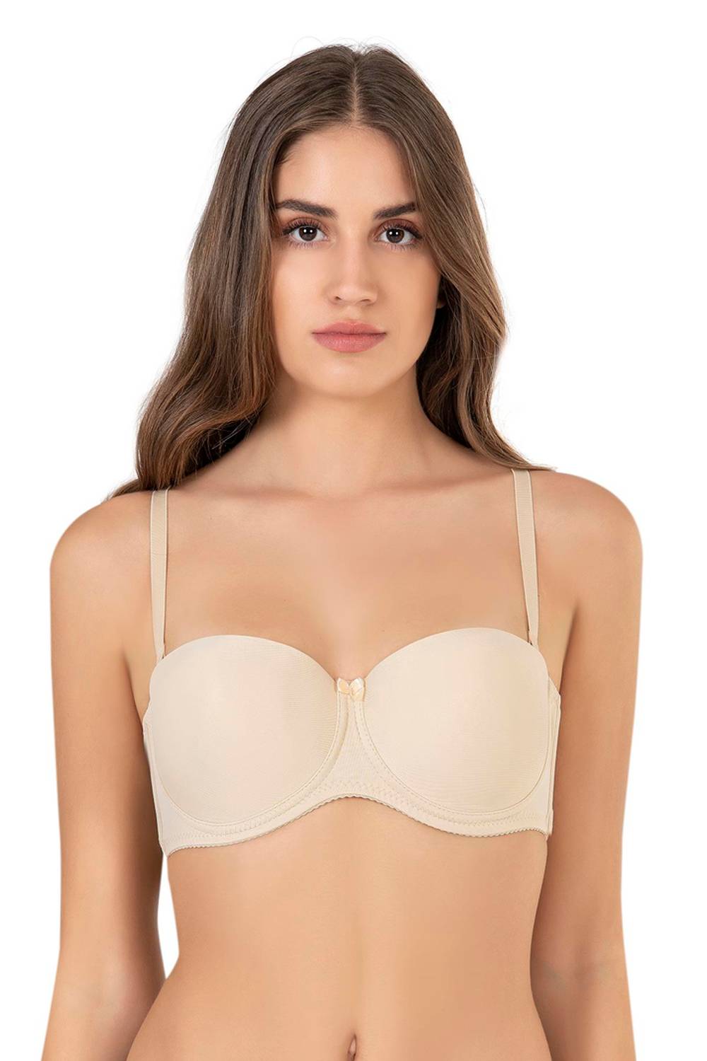 سوتيان بدون حمالات مع حشوة دقيقة بلون جلد، Nbb 3520، مصنوع من 80% بولياميد و20% إيلاستين، تصميم صحي وداعم للنساء