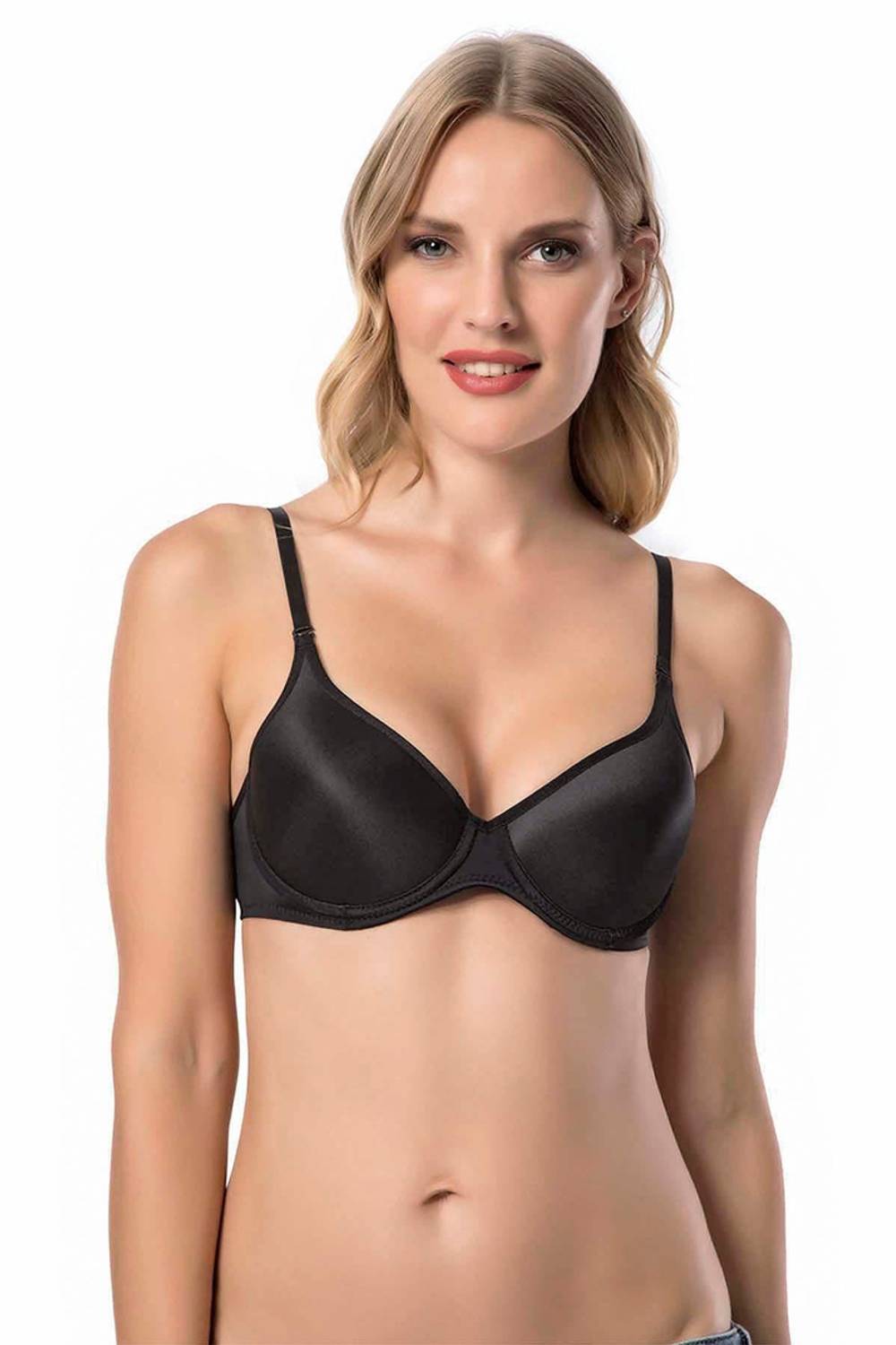 Безкаркасний мікросвітлячок чорного кольору | Le Jardin 9600, 85% поліестер, 15% еластан, розмір 75