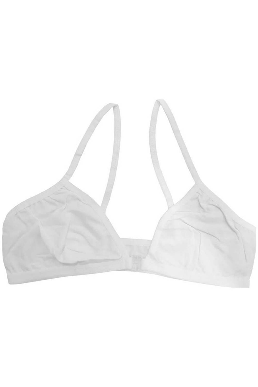 سوتيان تدريبي للأطفال البنات مطاطي باللون الأبيض مقاس 12-13 و14-15 من ماركة الملابس الداخلية