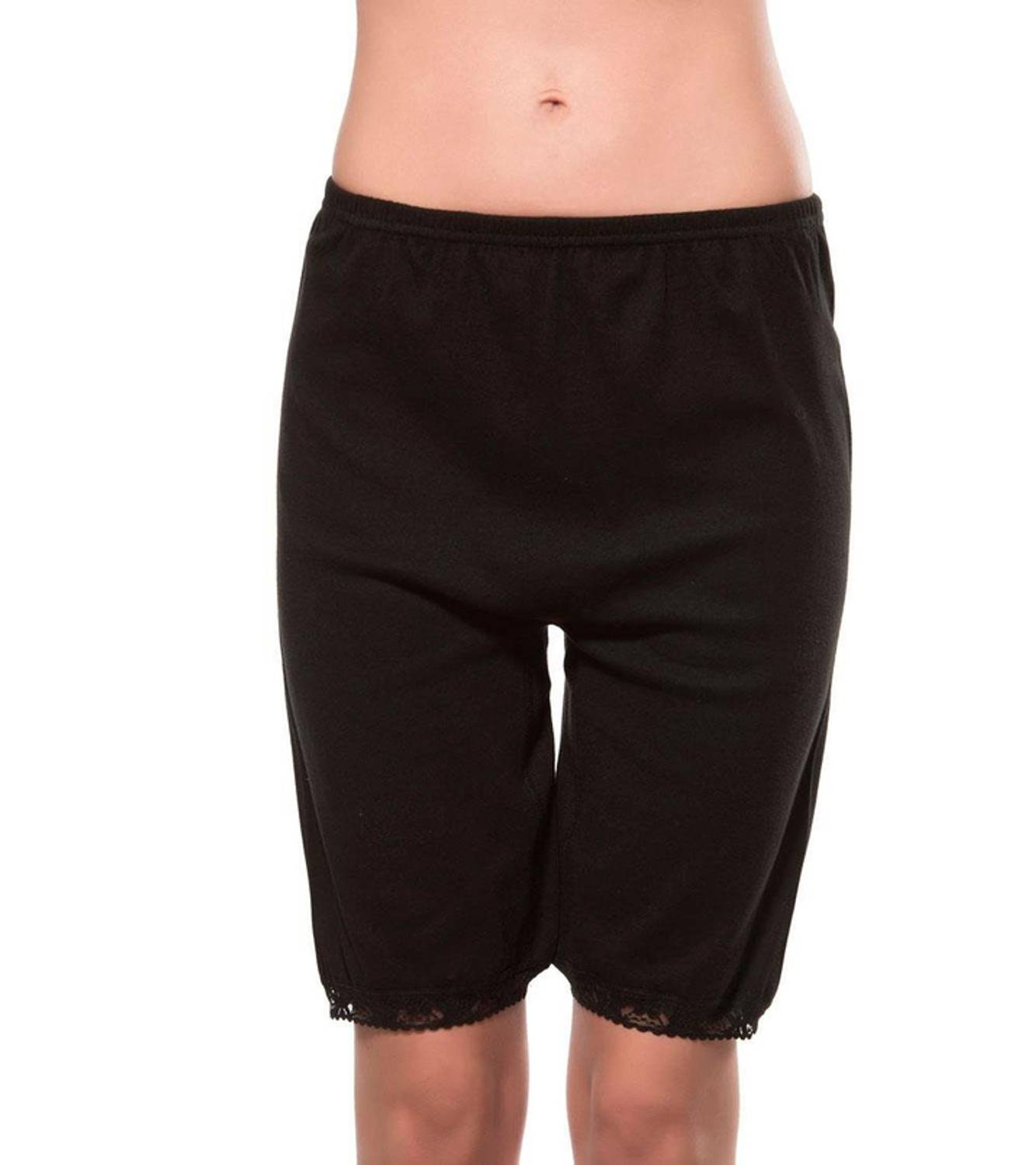 Женские черные трусики с кружевом Ribana | Kompedan K0114, 100% хлопок, безвредные материалы, размеры 4, 5, 6