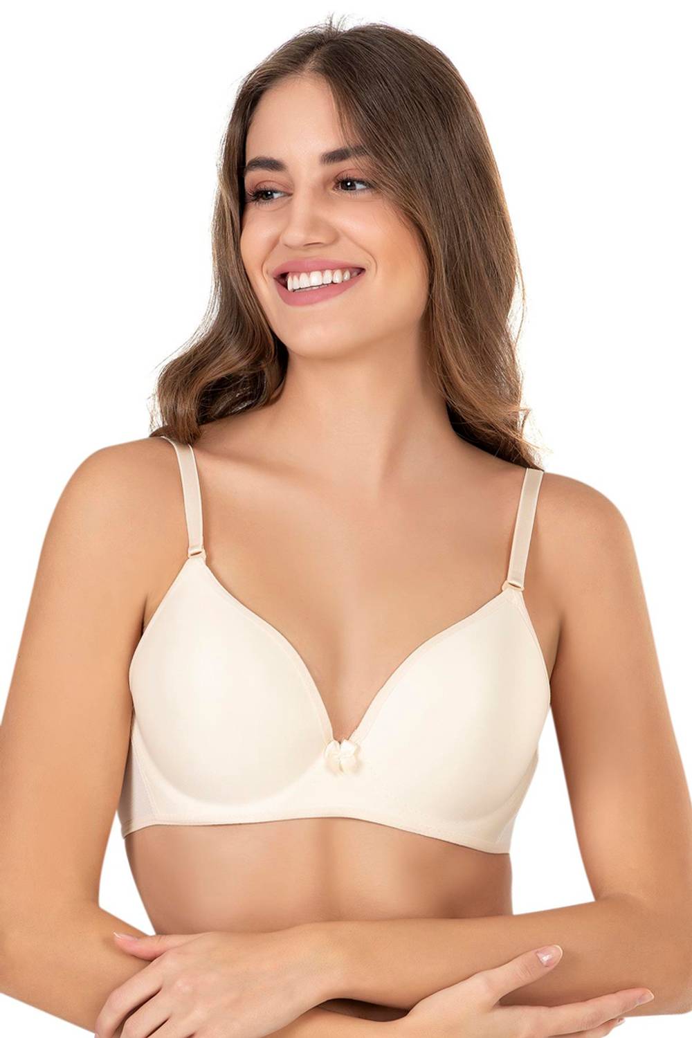 سوتيان أساسي نسائي بدون دعم بحجم بي 90 بلون بيج