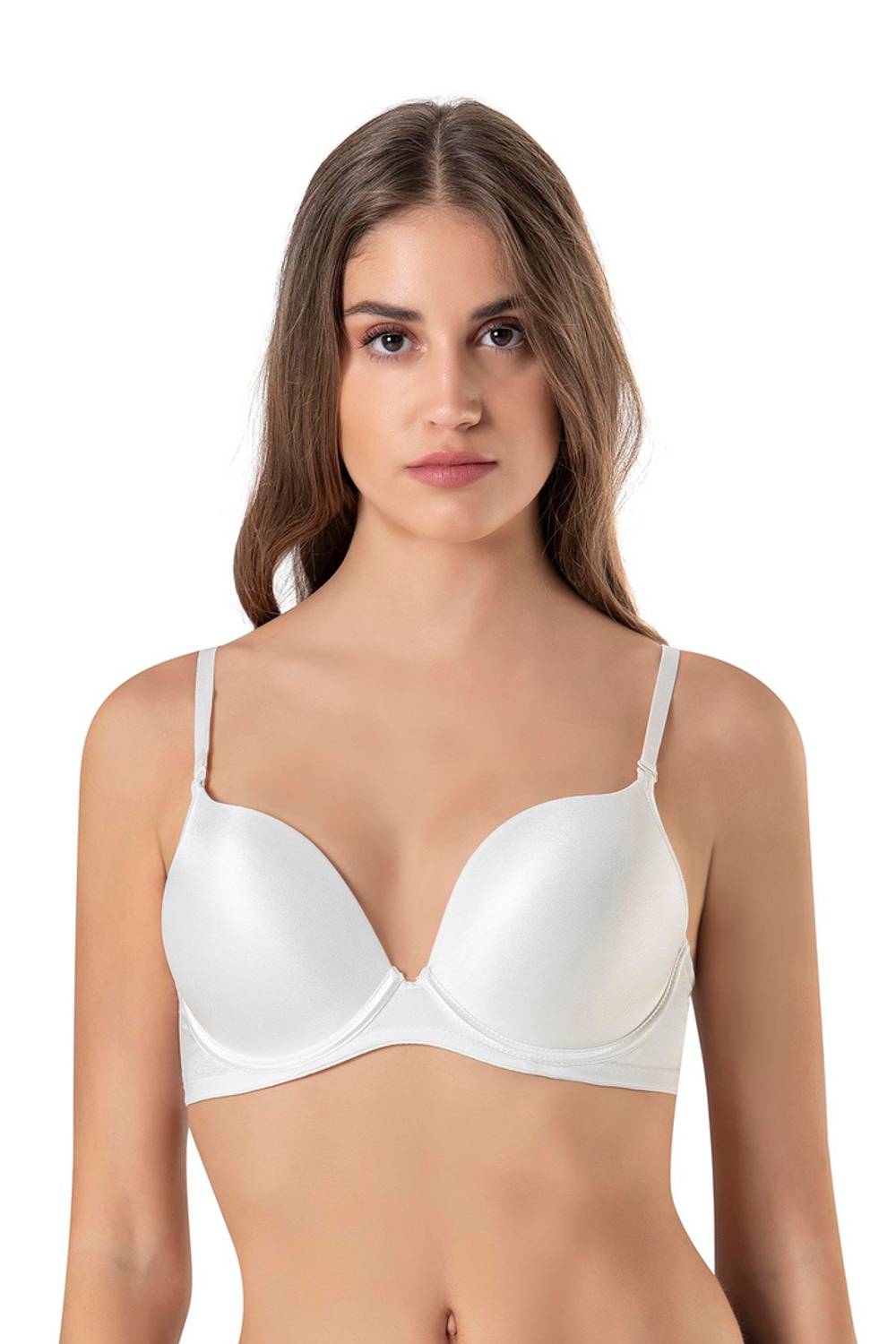 Купальник с эффектом увеличения размера, двойная поддержка, микрокапсулы, цвет экру, размер 75-85