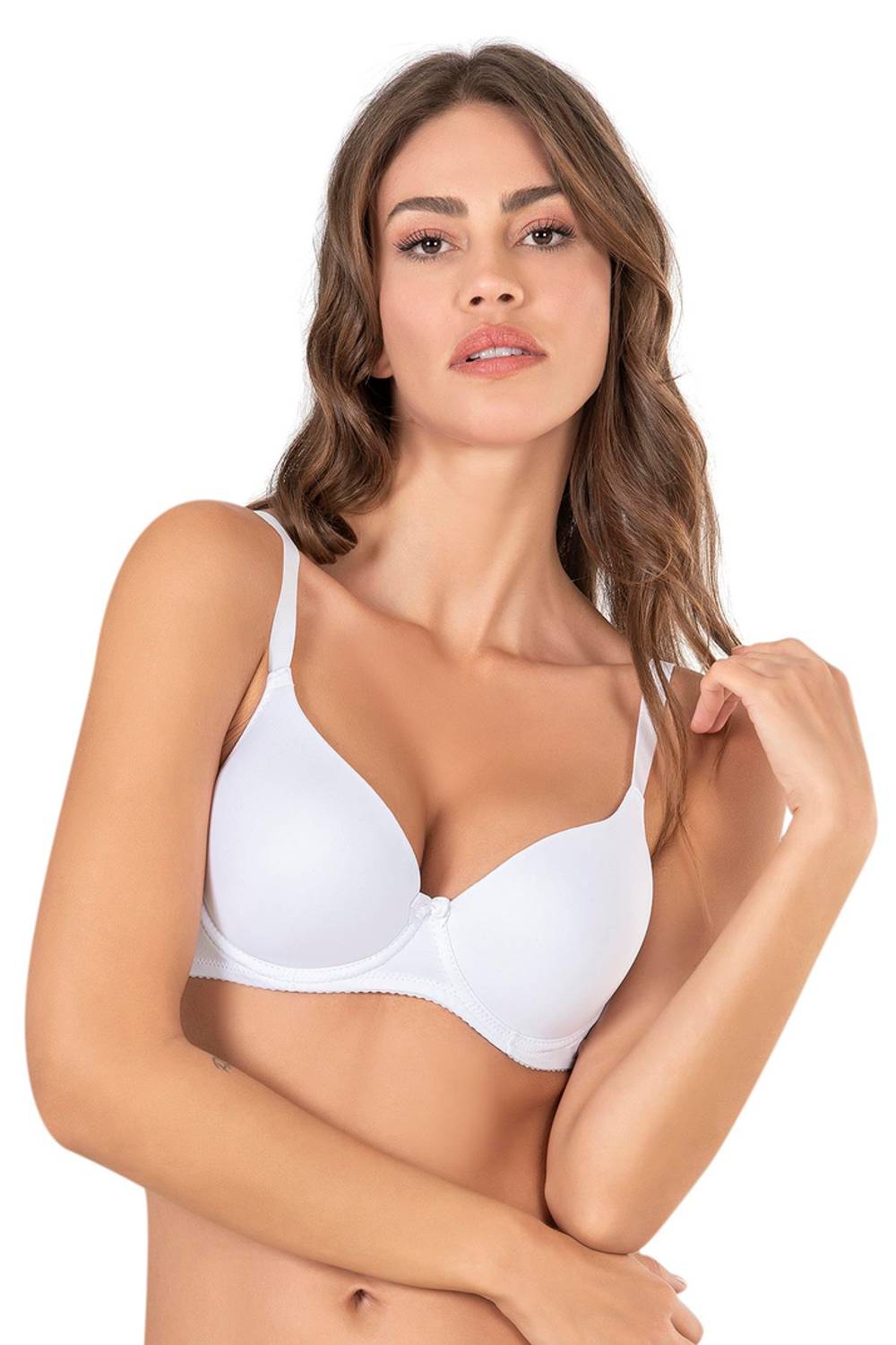 Базовий бюстгальтер без підтримки з мікро покриттям | Білий 3505, бренду Underwear, розміри: 90, 80, 85