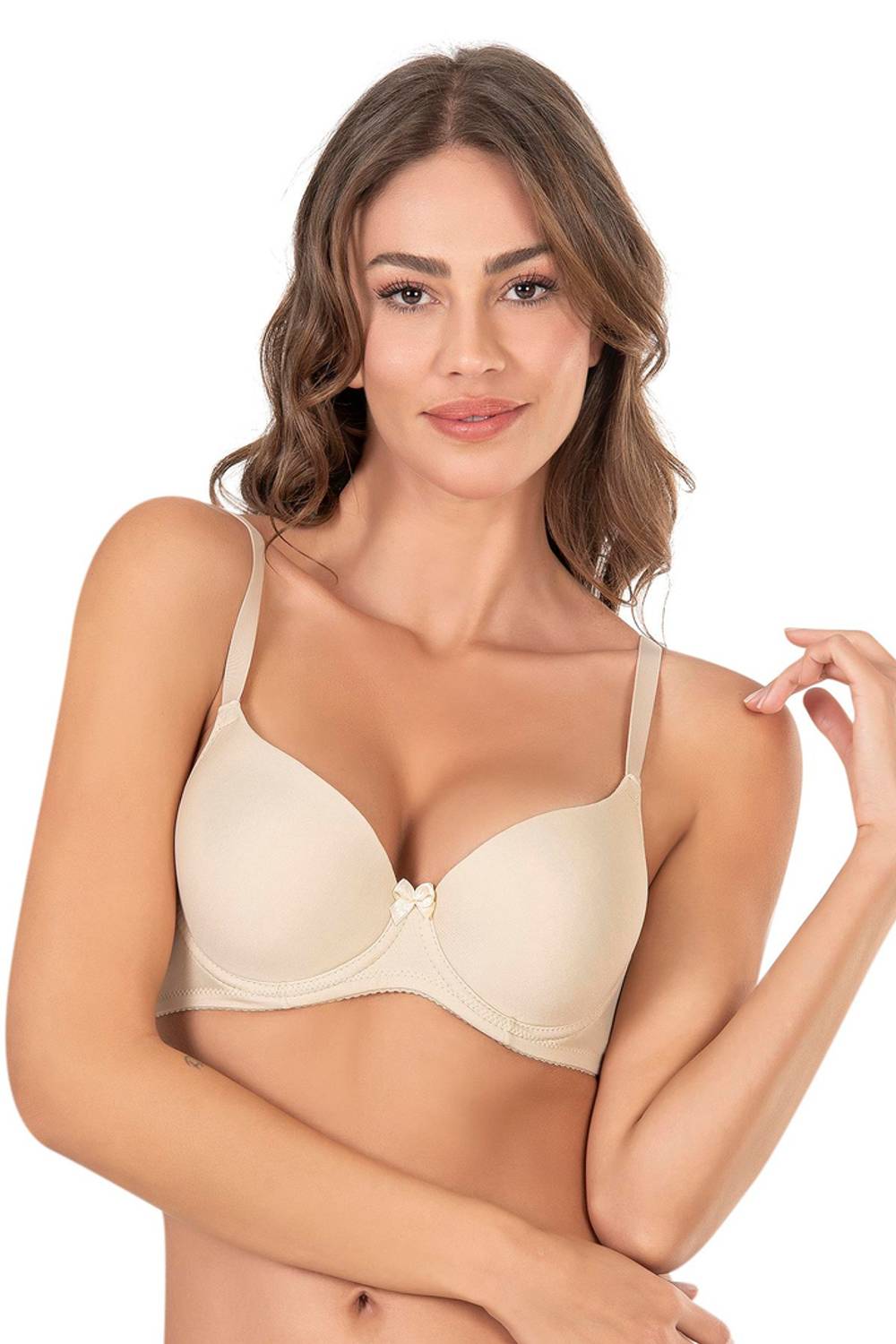 سوتيان أساسي بدون دعم مع أزرار ميكرو بطبقة رقيقة | بشرة 3505 حجم 90، 80، 85