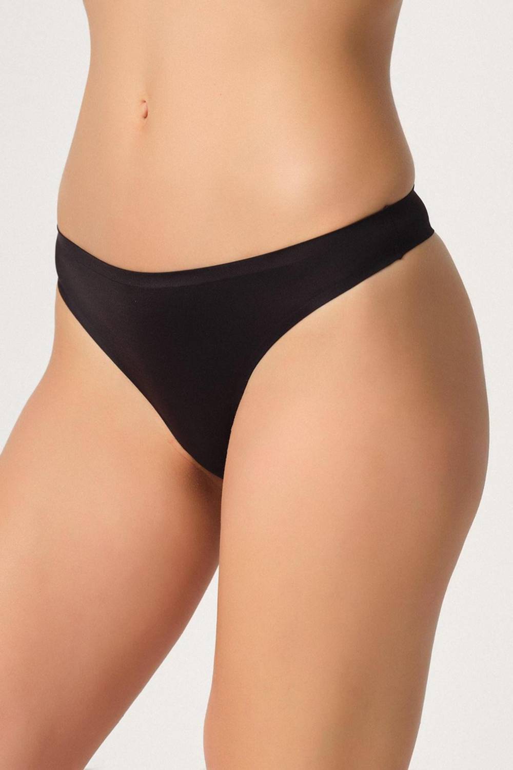 Лазерно нарезанные черные стринги MI 2802 | Бренд: Нижнее белье, Размеры: S, L