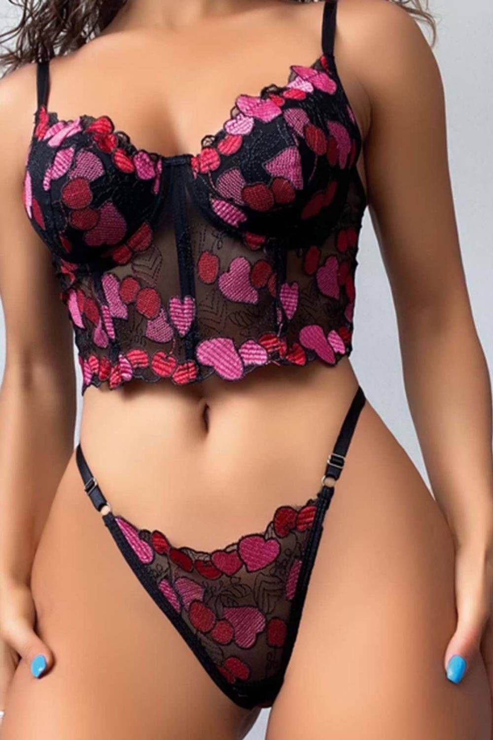 Довгий комплект бралету Nightlight 2900, фентезійна нижня білизна, розмір 90-95