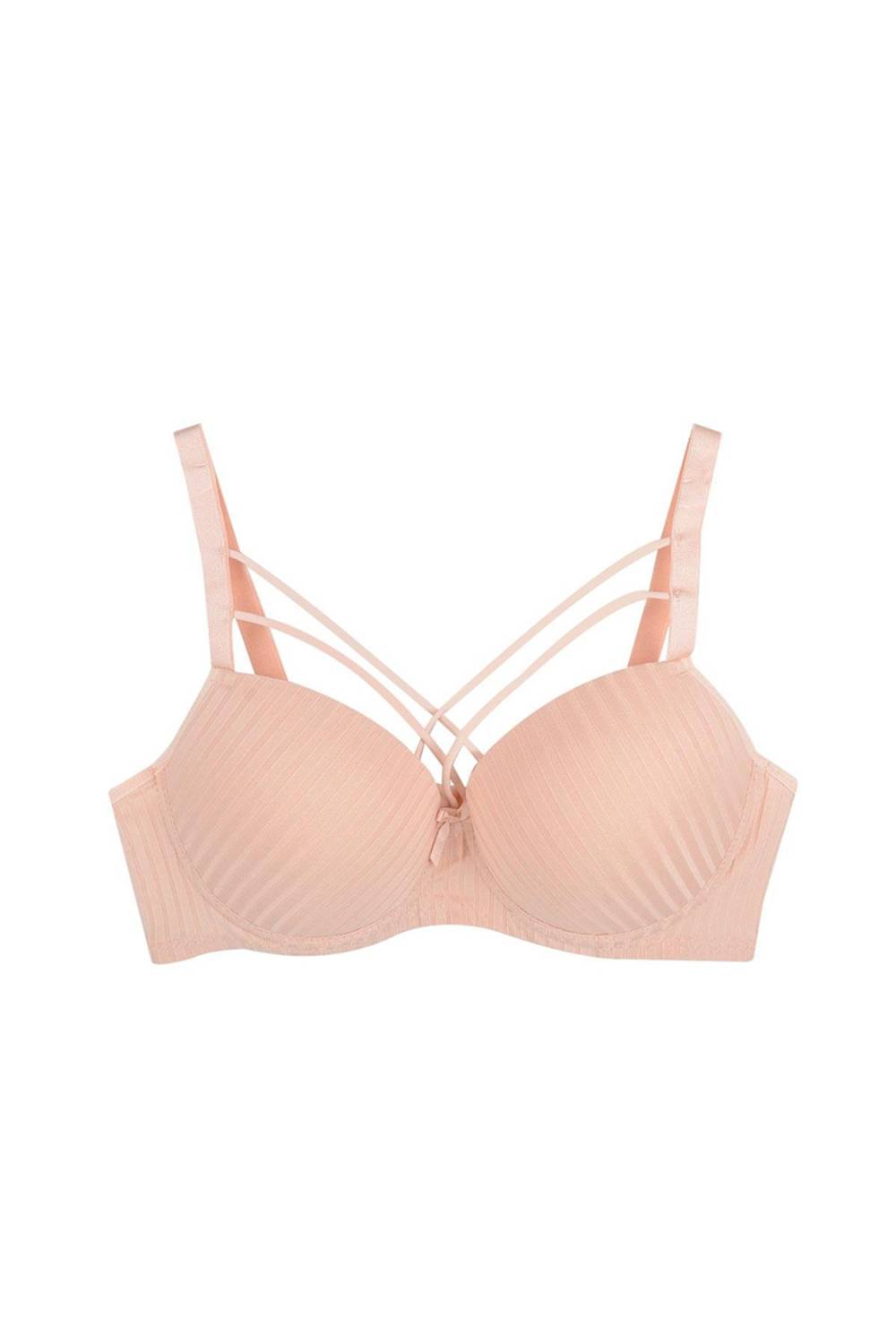 Безкаркасний бюстгальтер з шнурівкою спереду | Пудровий 977, Розмір 90, 95